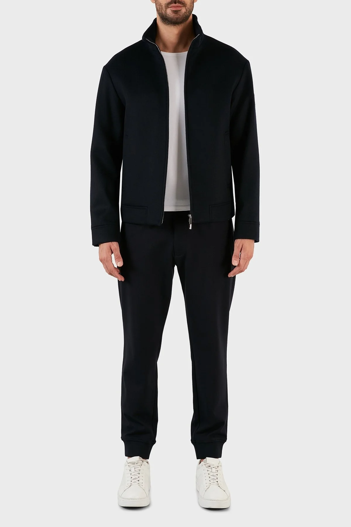 Emporio Armani Yünlü Regular Fit Fermuarlı Dik Yaka Erkek Mont H31R42 C1452 922 LACİVERT - 5