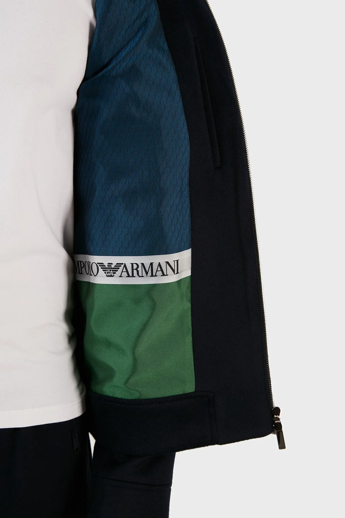 Emporio Armani Yünlü Regular Fit Fermuarlı Dik Yaka Erkek Mont H31R42 C1452 922 LACİVERT - 6