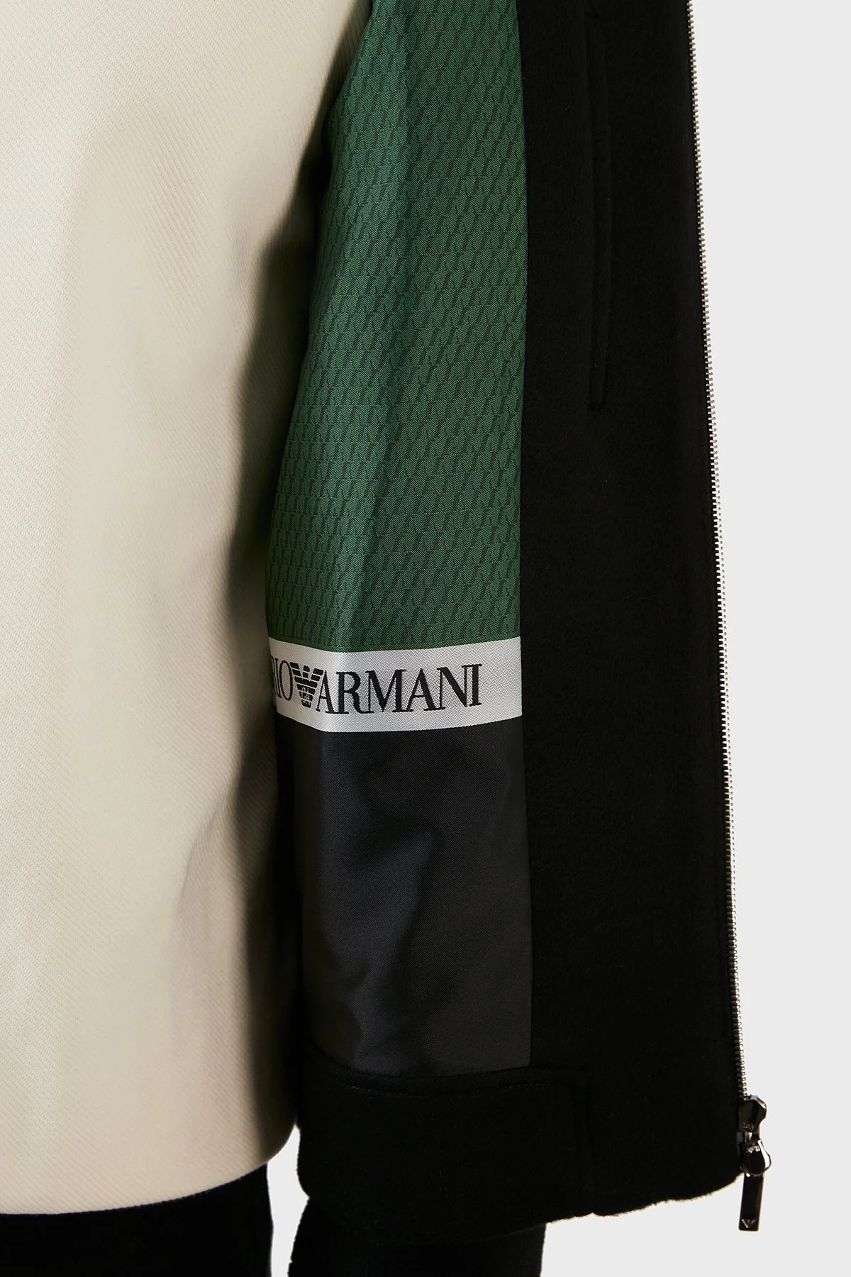 Emporio Armani Yünlü Regular Fit Fermuarlı Dik Yaka Erkek Mont H31R42 C1452 999 SİYAH - 5