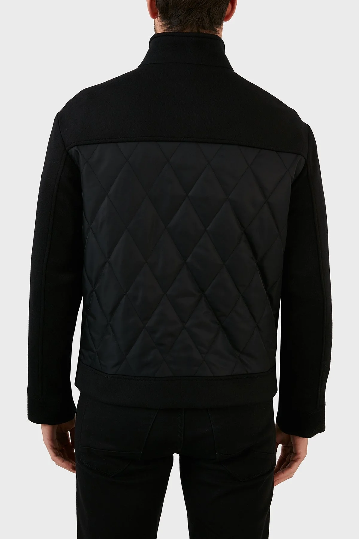 Emporio Armani Yünlü Regular Fit Fermuarlı Dik Yaka Erkek Mont H31R42 C1452 999 SİYAH - 7