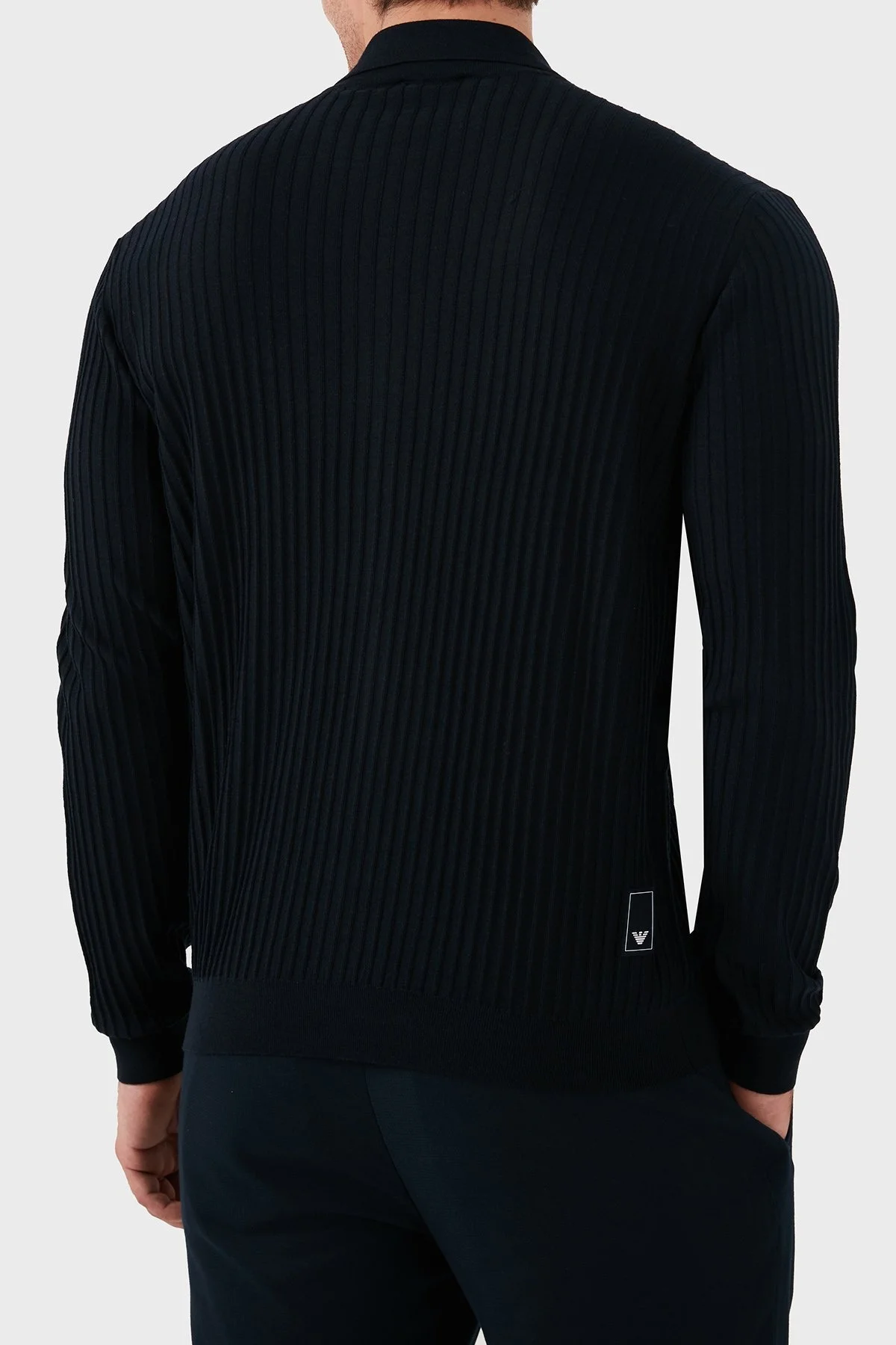 Emporio Armani Yünlü Regular Fit Fermuarlı Erkek Hırka EM000265 AF10460 UB118 LACİVERT - 3