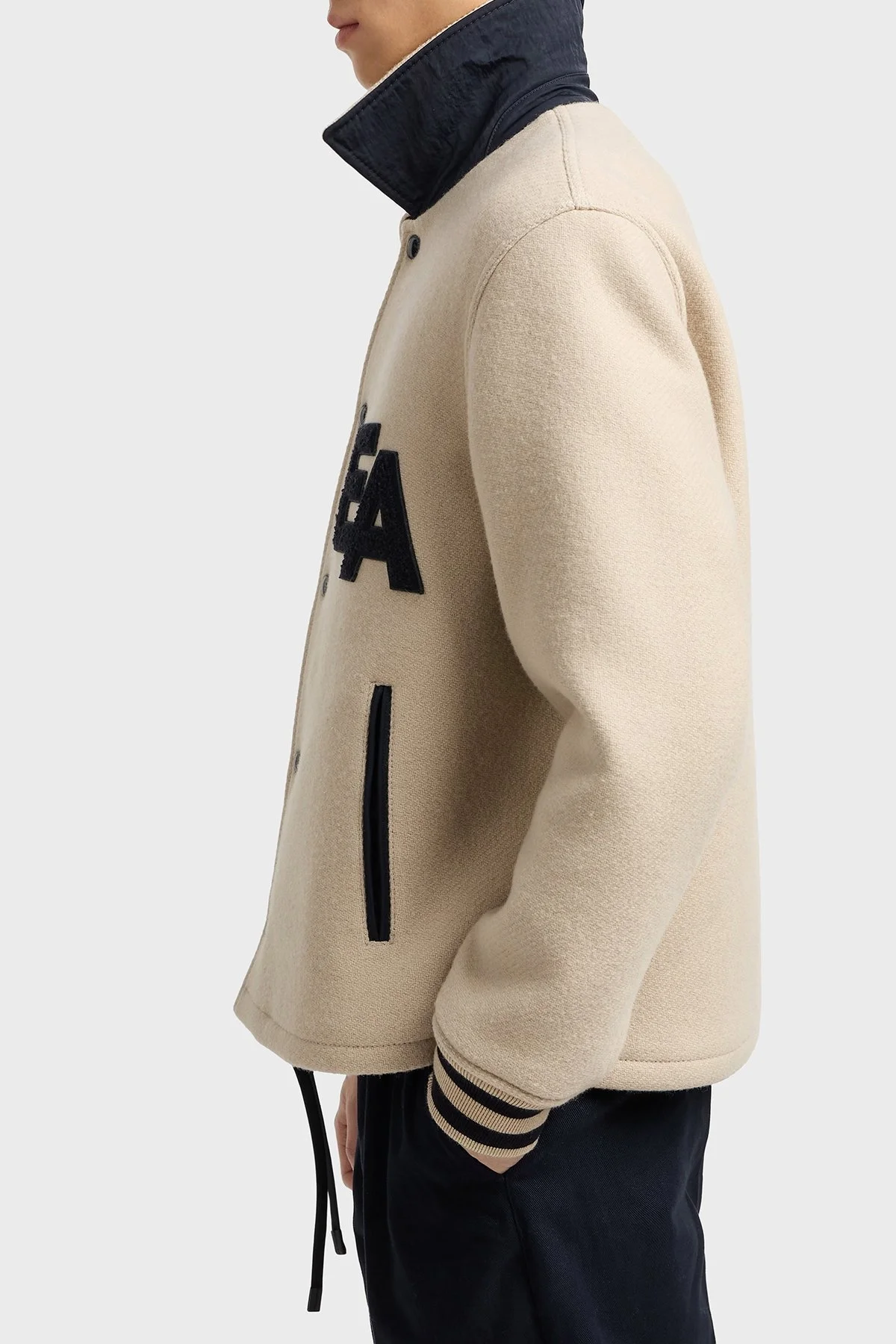 Emporio Armani Yünlü Regular Fit Klasik Yaka Astarlı Erkek Ceket EM003125 AF17330 U1156 BEJ - 4