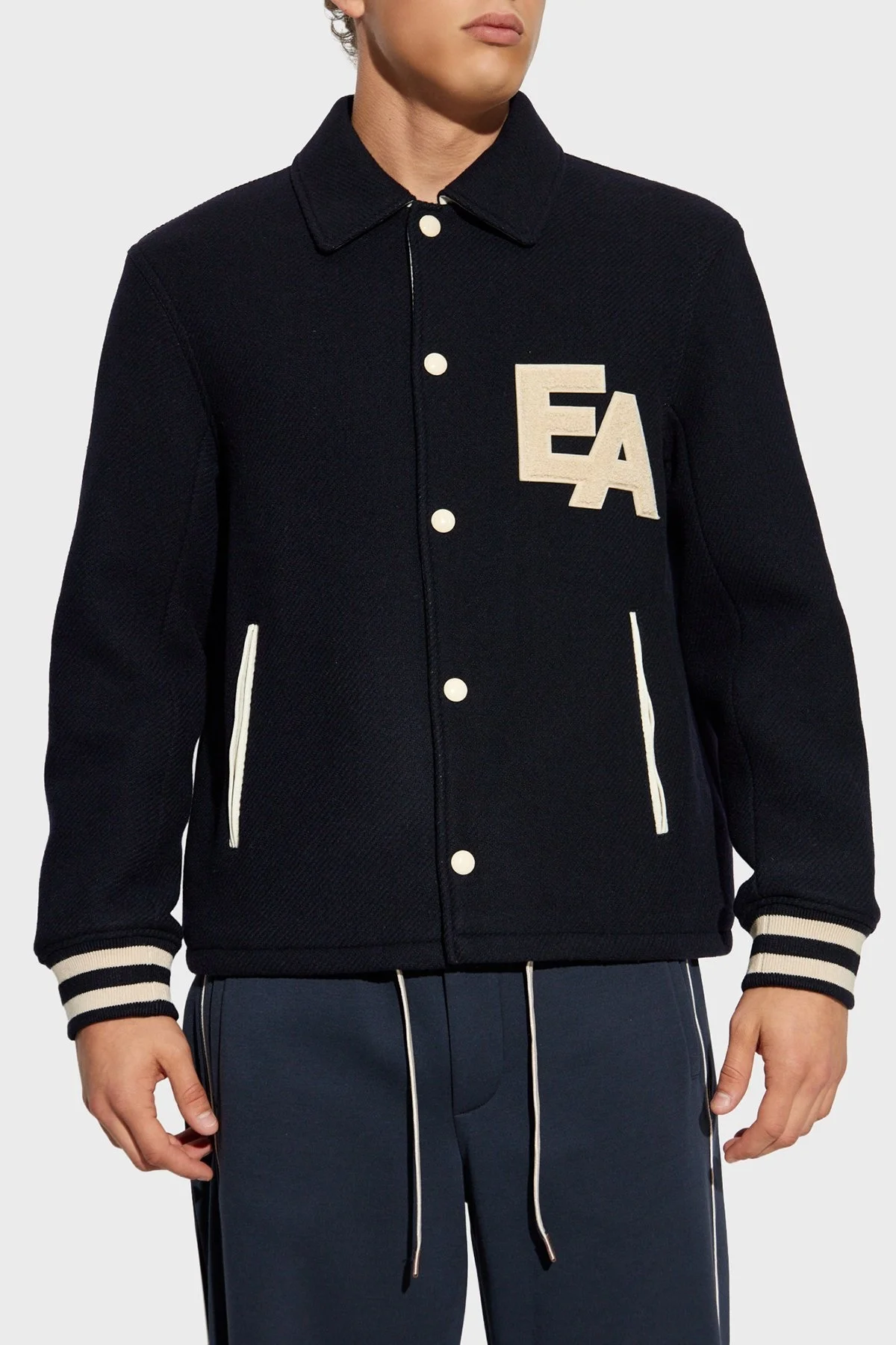 Emporio Armani Yünlü Regular Fit Klasik Yaka Astarlı Erkek Ceket EM003125 AF17330 UB118 LACİVERT - 1