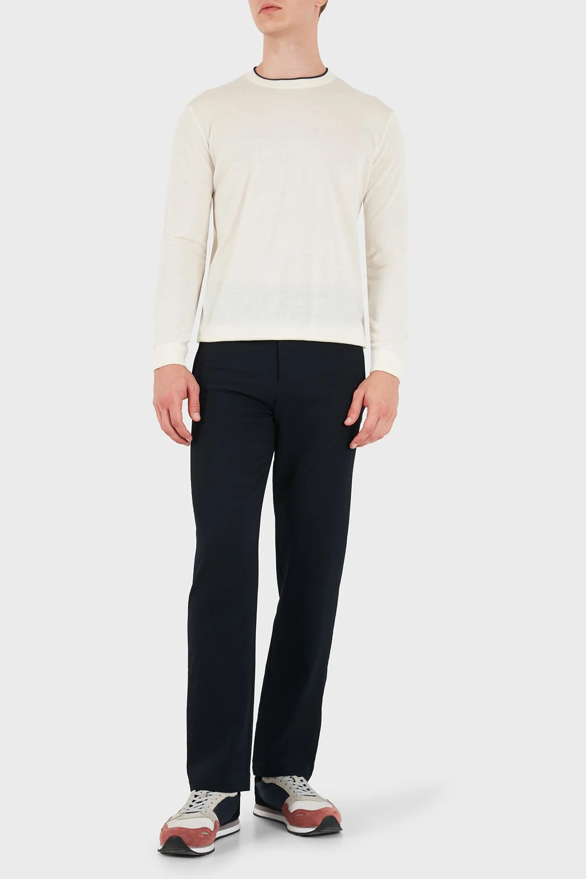 Emporio Armani Yünlü Regular Fit Normal Bel Düz Paça Erkek Pantolon EM004720 AF29404 UB109 Lacivert - 2
