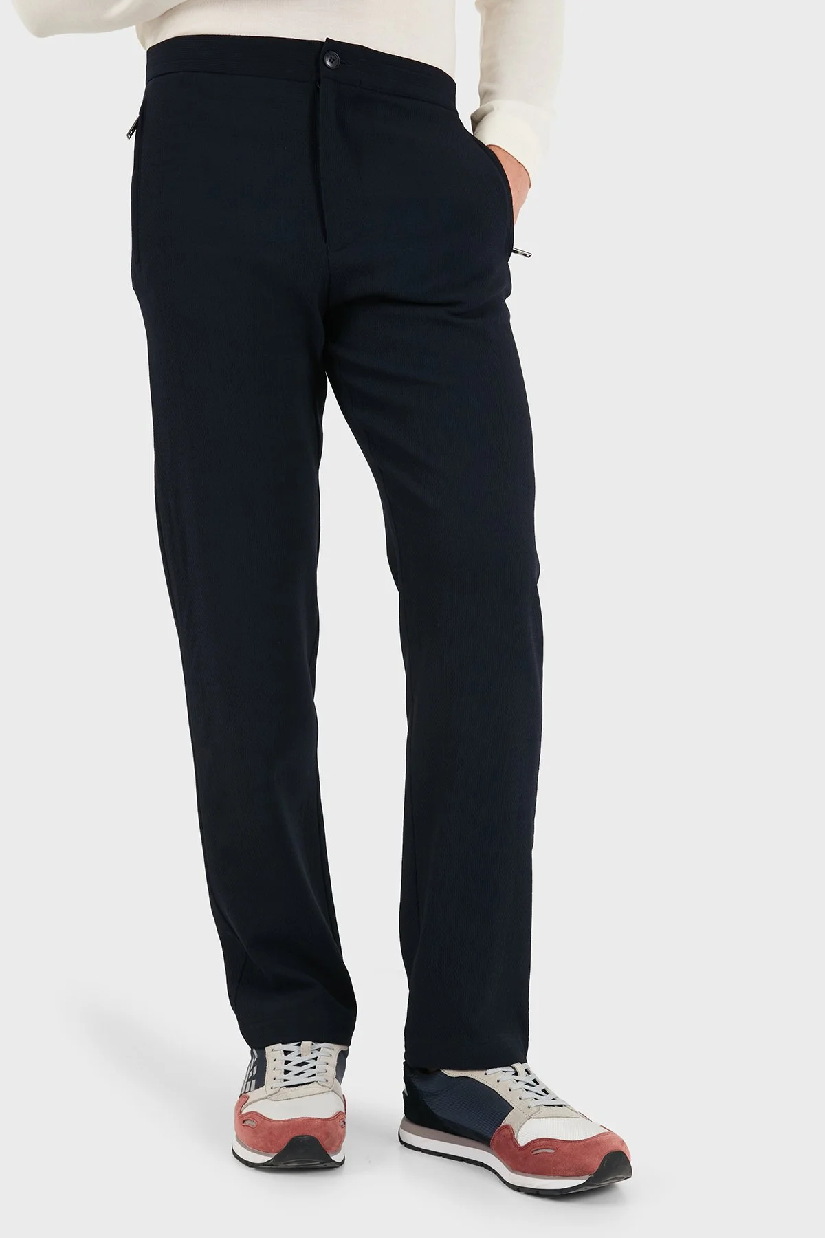 Emporio Armani Yünlü Regular Fit Normal Bel Düz Paça Erkek Pantolon EM004720 AF29404 UB109 Lacivert - 4