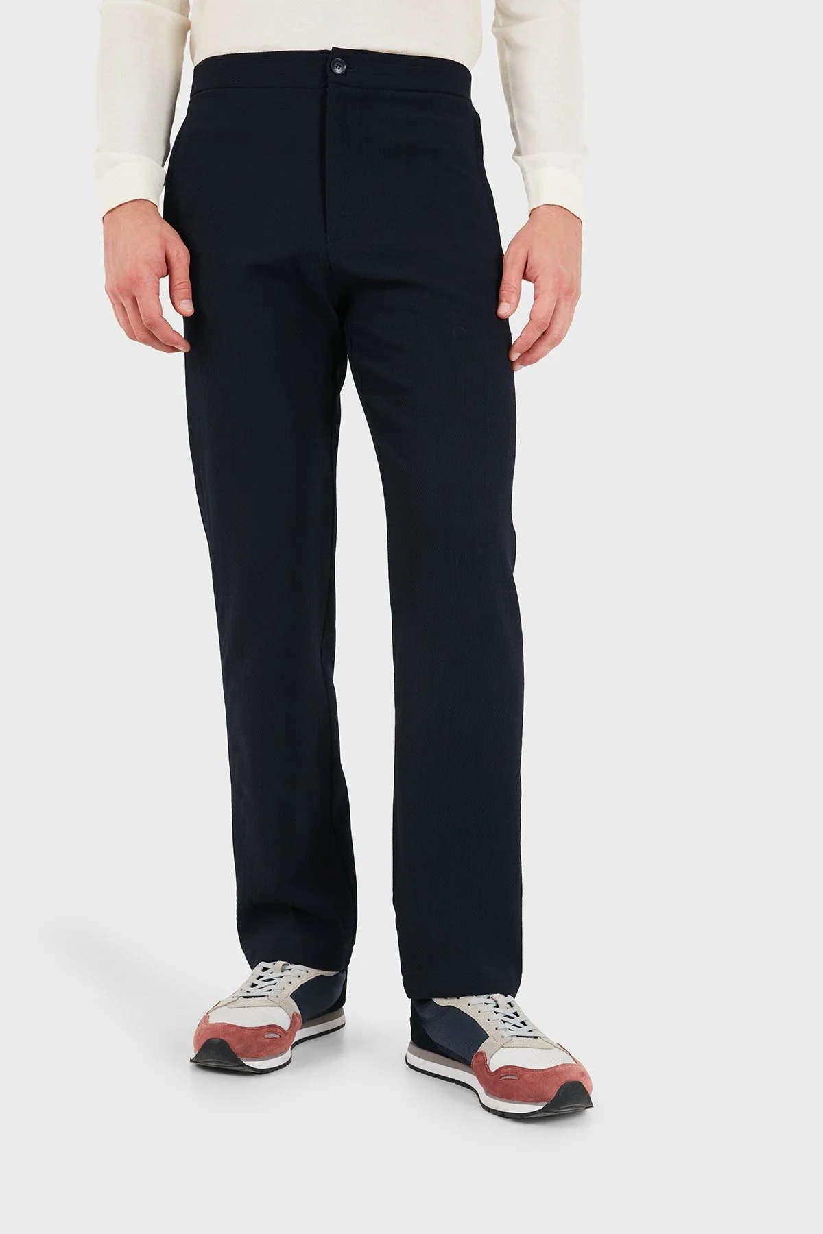 Emporio Armani Yünlü Regular Fit Normal Bel Düz Paça Erkek Pantolon EM004720 AF29404 UB109 Lacivert - 5