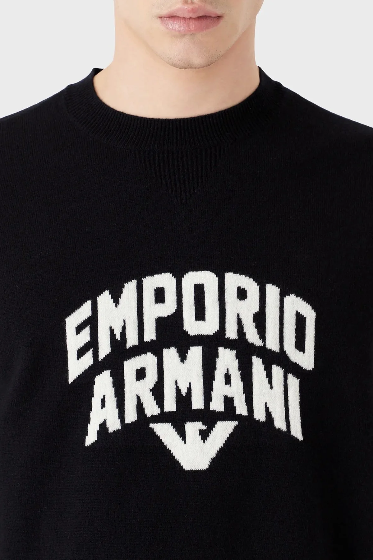 Emporio Armani Yünlü Regular Fit Sıfır Yaka Erkek Kazak 3R1MXA 1MDXZ 0920 LACİVERT - 2