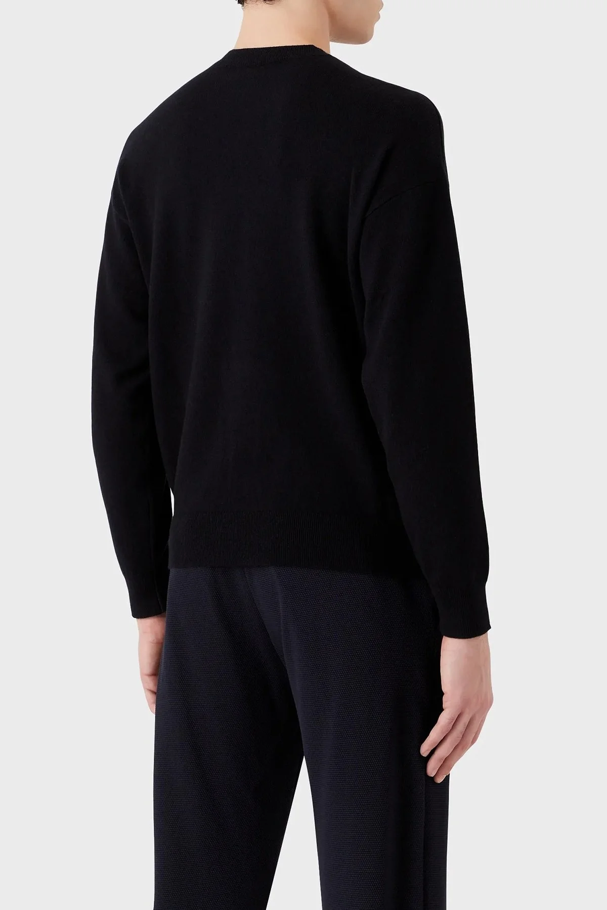 Emporio Armani Yünlü Regular Fit Sıfır Yaka Erkek Kazak 3R1MXA 1MDXZ 0920 LACİVERT - 3