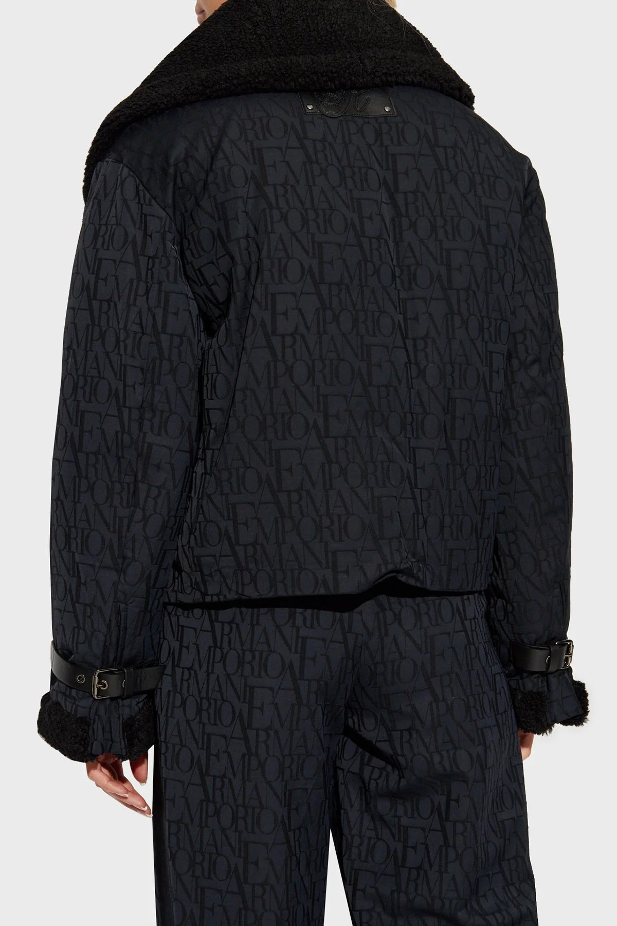Emporio Armani Yünlü Relaxed Fit Asimetrik Yaka Biker Kadın Mont 6D2B62 2NGGZ 0999 SİYAH - 3