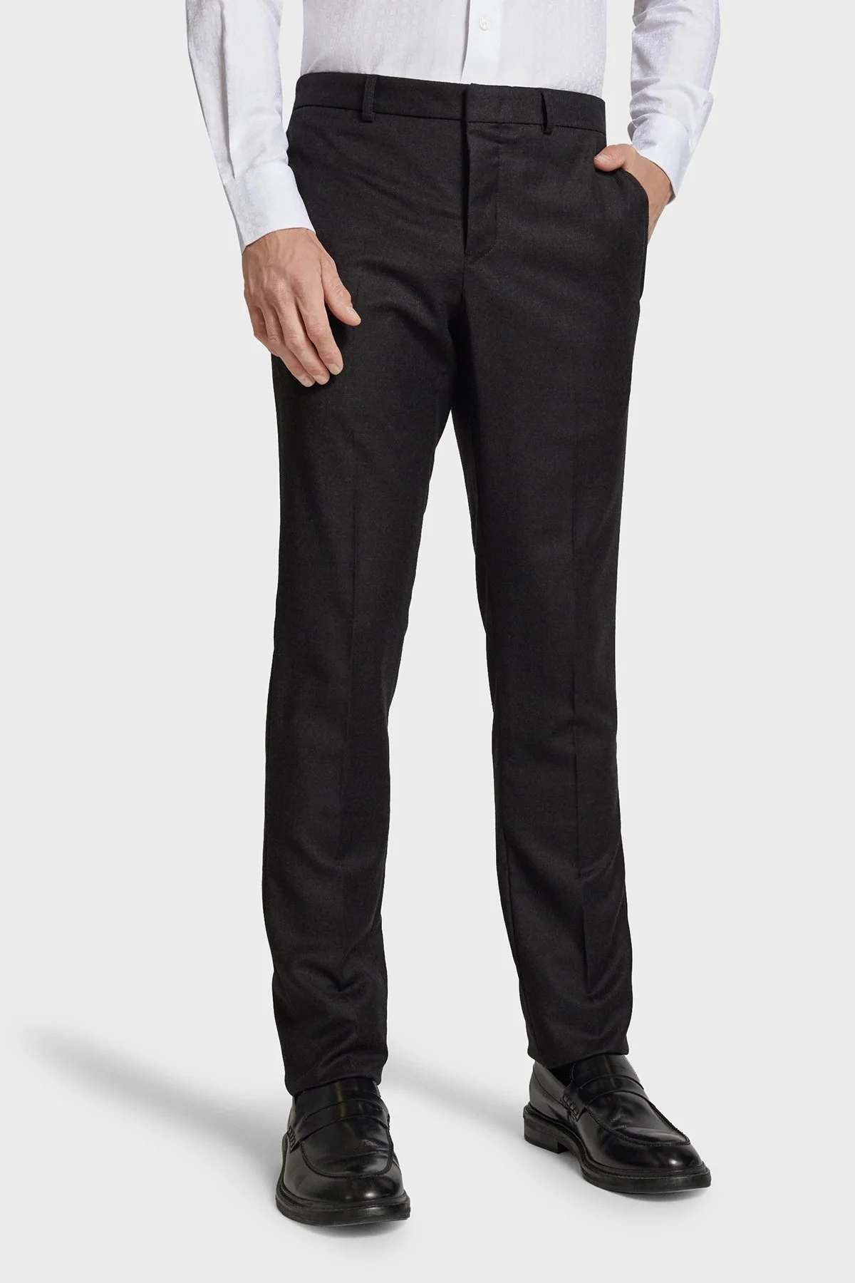 Emporio Armani Yünlü Slim Fit Klasik Erkek Pantolon EM000442 TE11118 U8113 GRİ - 1