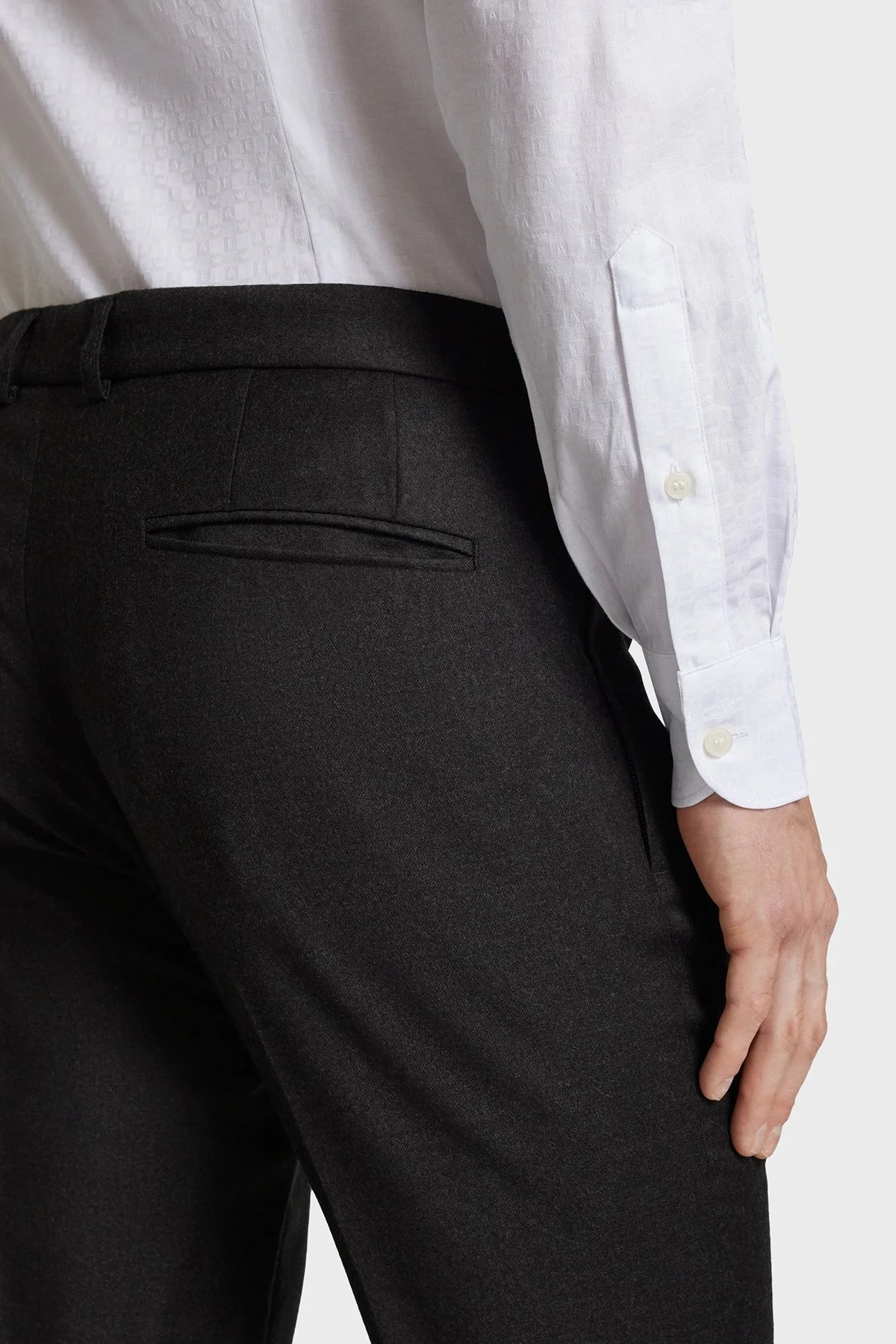 Emporio Armani Yünlü Slim Fit Klasik Erkek Pantolon EM000442 TE11118 U8113 GRİ - 4