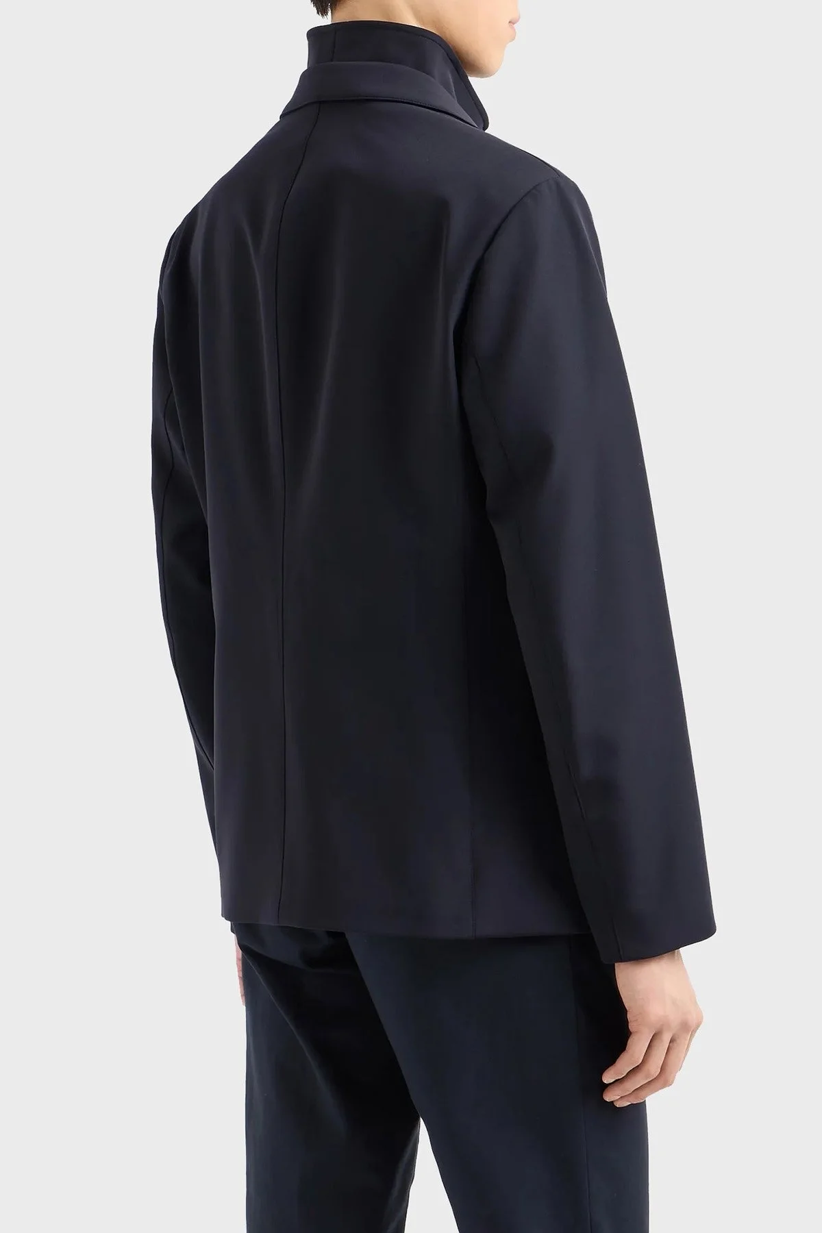 Emporio Armani Yünlü Slim Fit Mono Yaka Erkek Ceket 6D1GA3 1NUBZ 0920 LACİVERT - 2
