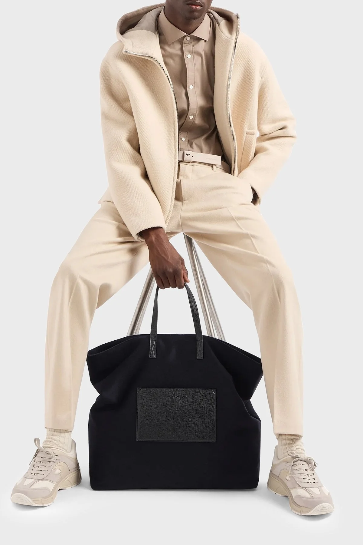 Emporio Armani Yünlü ve Kaşmirli Regular Fit Normal Bel Erkek Pantolon 6D1P67 1NUVZ 0128 EKRU - 2