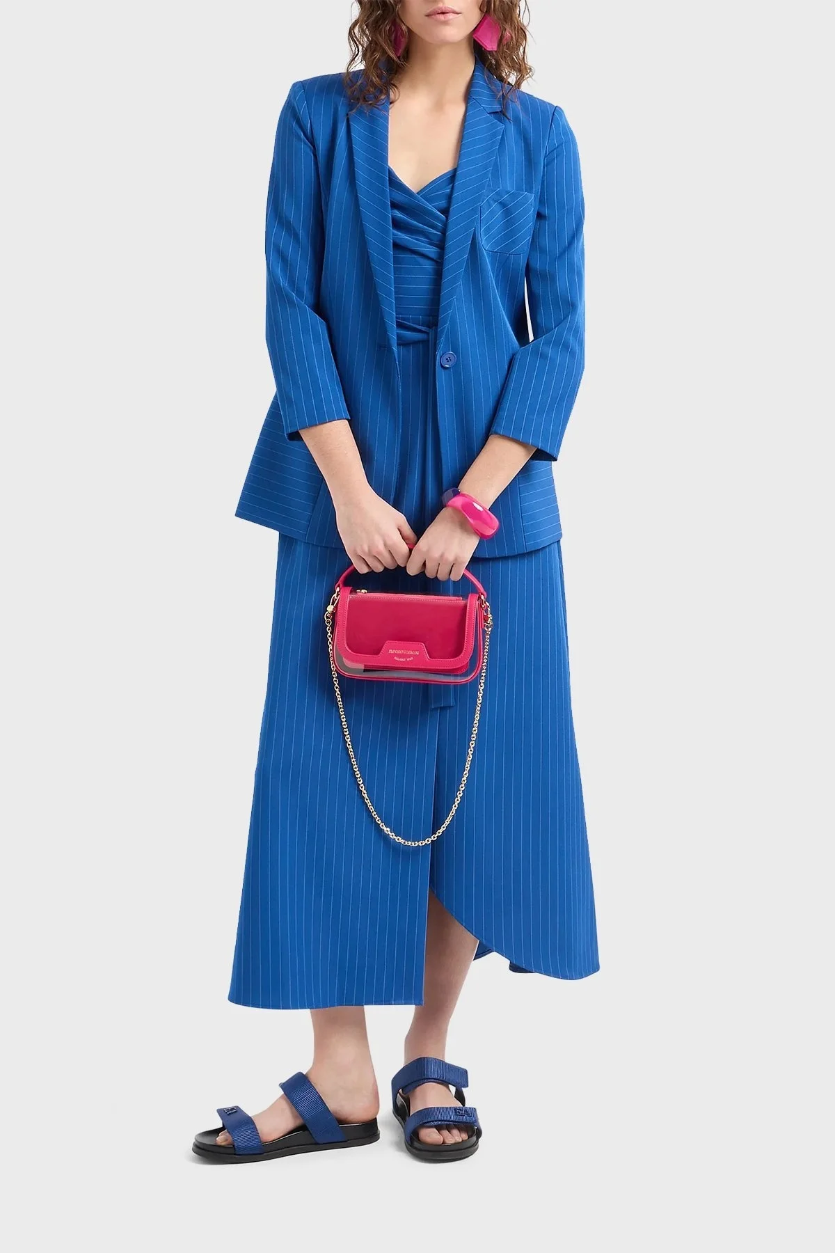 Emporio Armani Zincir Askılı Şeffaf Bayan Çanta Y3H294 YWS5B 80746 PEMBE - 3