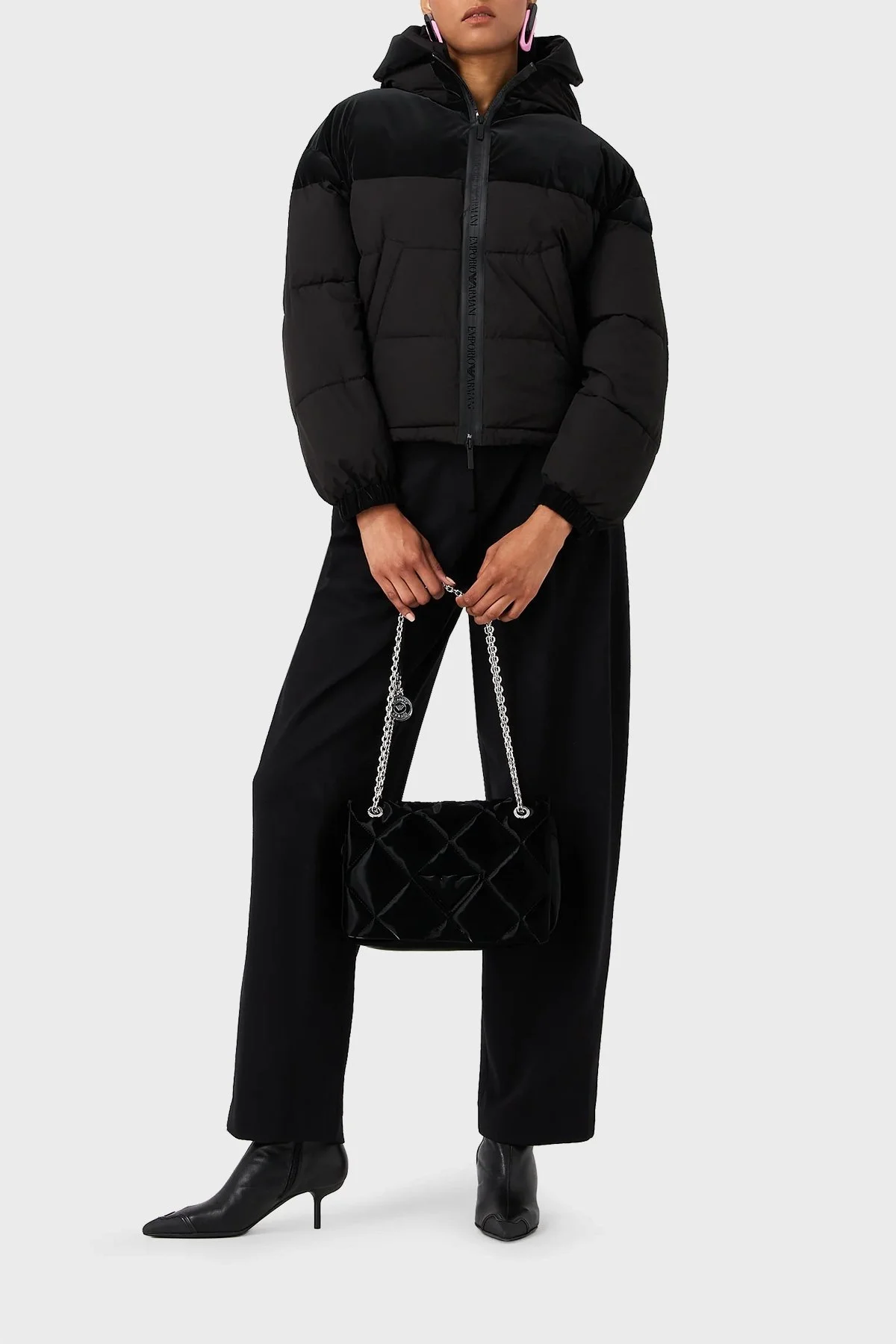 Emporio Armani Zincir Omuz Askılı Bayan Çanta Y3B208 YWE7E 80001 SİYAH - 2