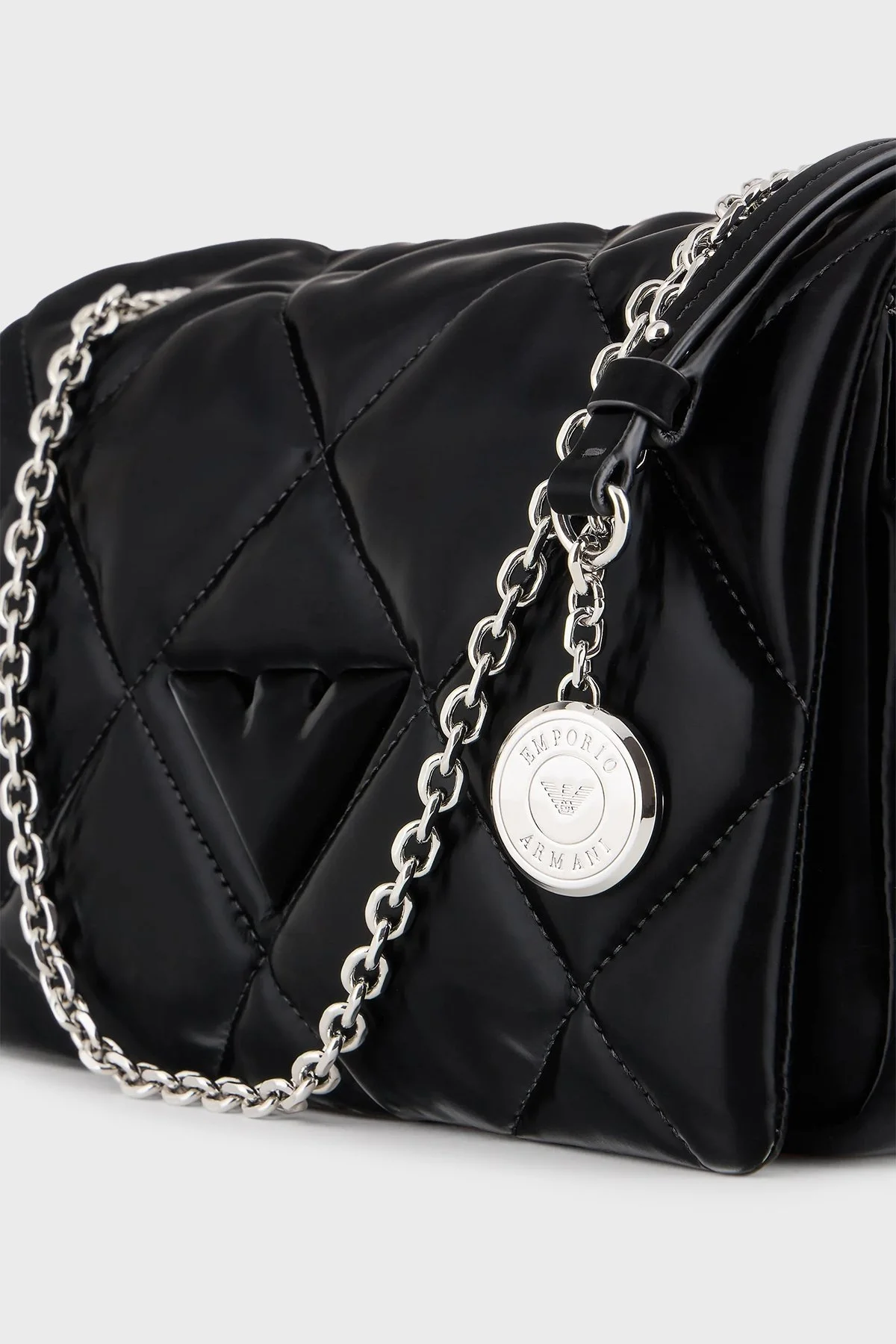 Emporio Armani Zincir Omuz Askılı Bayan Çanta Y3B208 YWE7E 80001 SİYAH - 7
