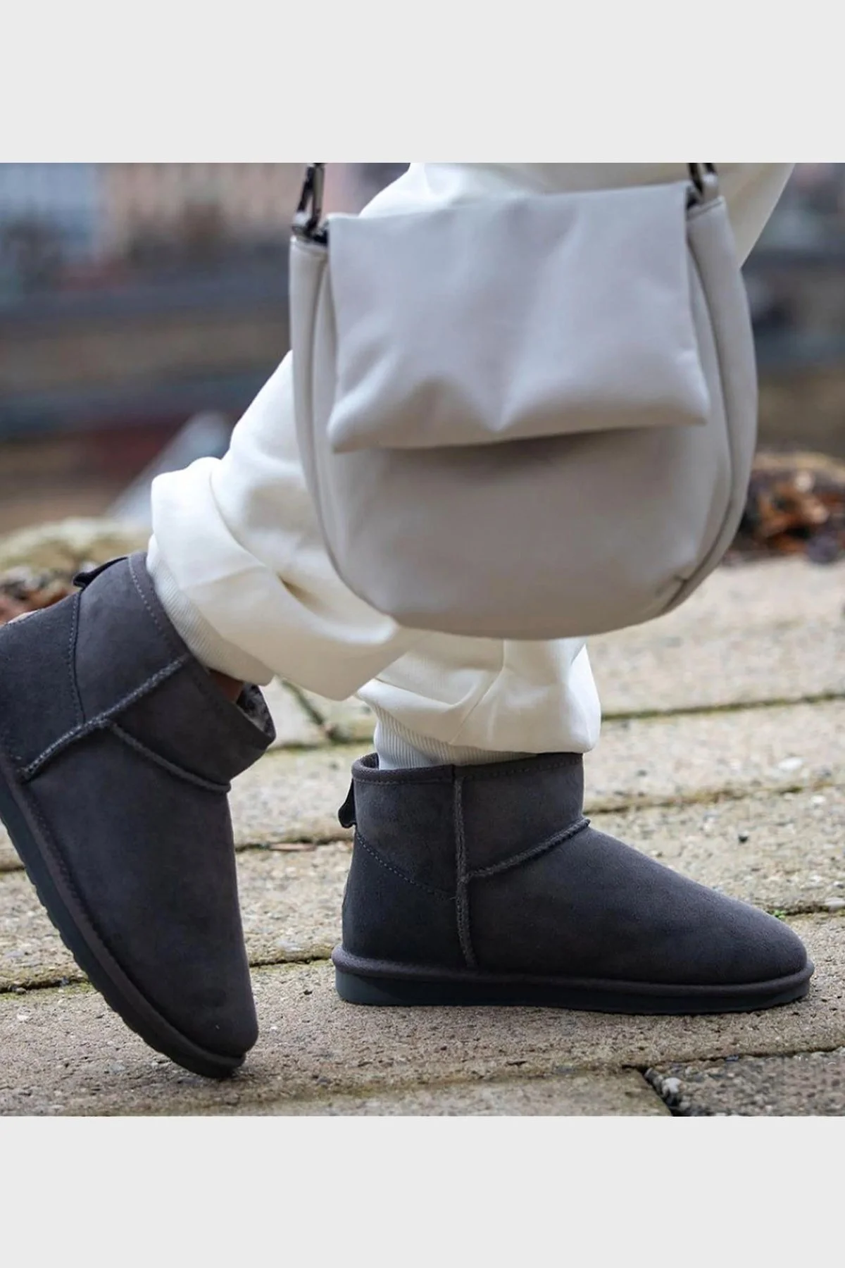 EMU Australia Stinger Micro Hakiki Deri Suya Dayanıklı Bayan Bot W10937 18 ANTRASİT - 8