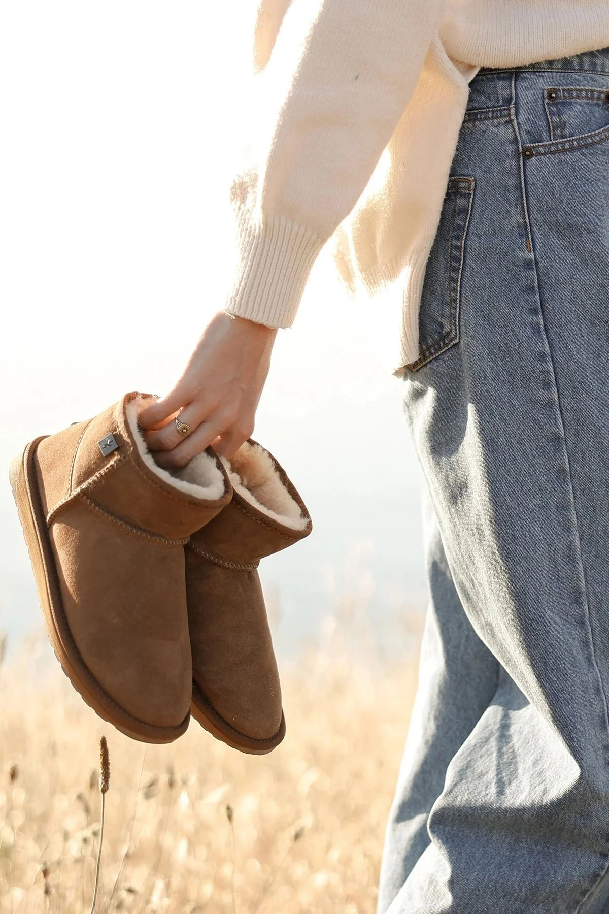 EMU Australia Suya Dayanıklı Hakiki Deri Yumuşak Tüylü Bayan Bot WP11875 CST TABA - 8