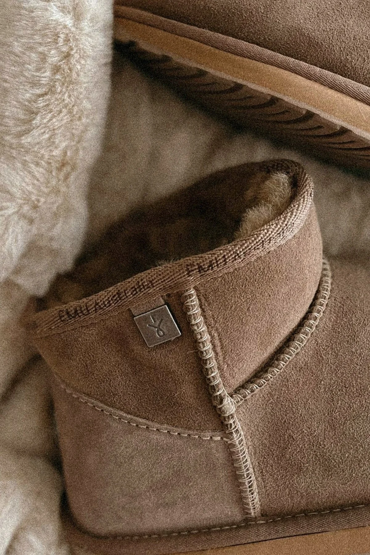 EMU Australia Suya Dayanıklı Hakiki Deri Yumuşak Tüylü Bayan Bot WP11875 MRM VİZON - 9