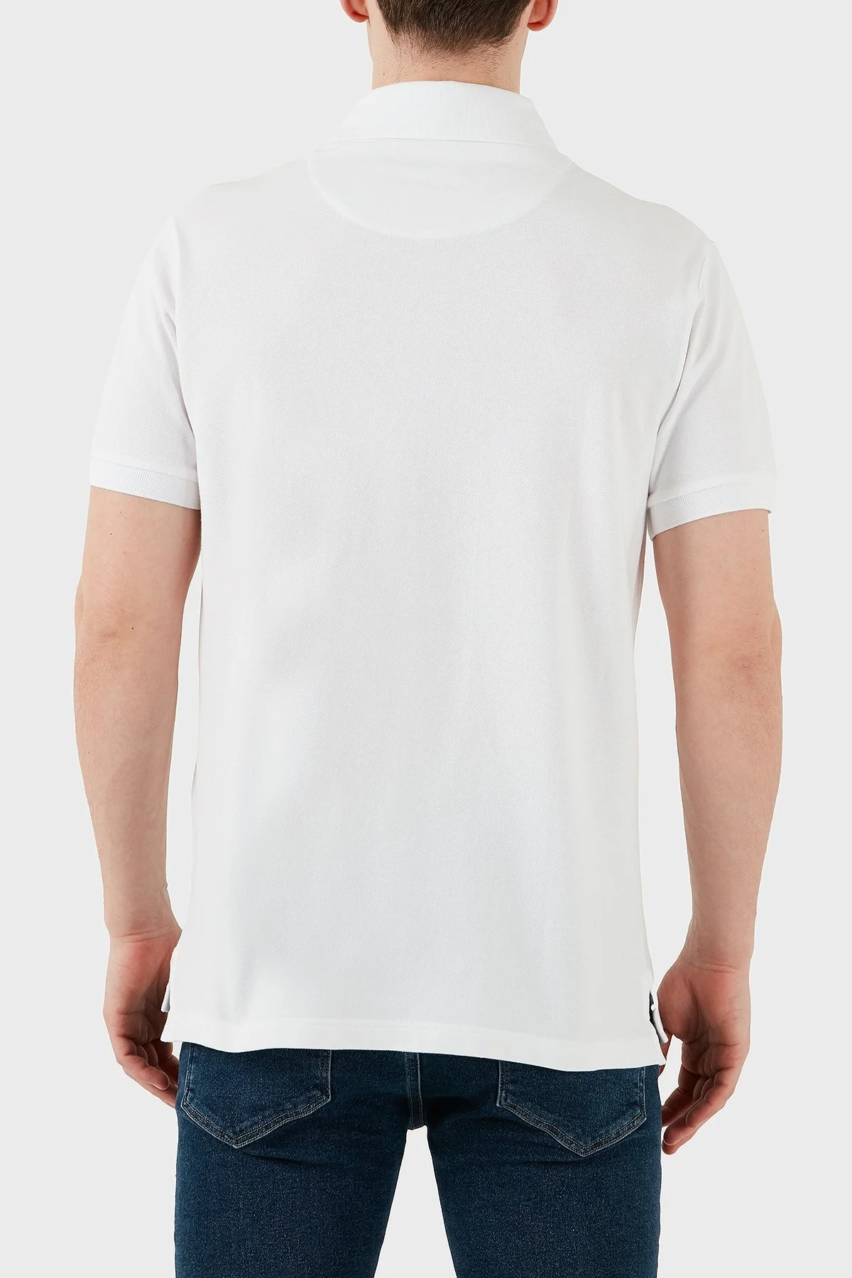 Etro % 100 Pamuk Regular Fit Düğmeli Erkek Polo Yaka T Shirt MRMD0005 AC274 W0800 BEYAZ - 8