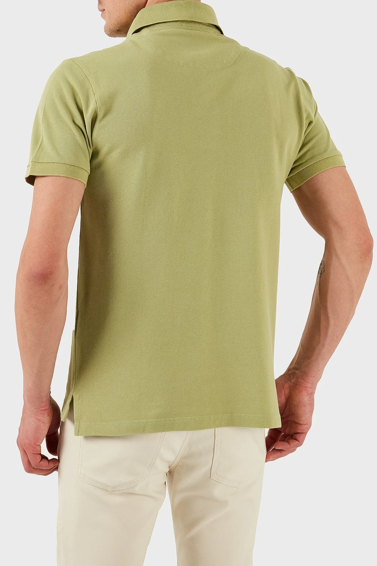 Etro % 100 Pamuk Regular Fit Düğmeli Erkek Polo Yaka T Shirt MRMD0005 AJ264 V0616 FISTIK YEŞİL - 8