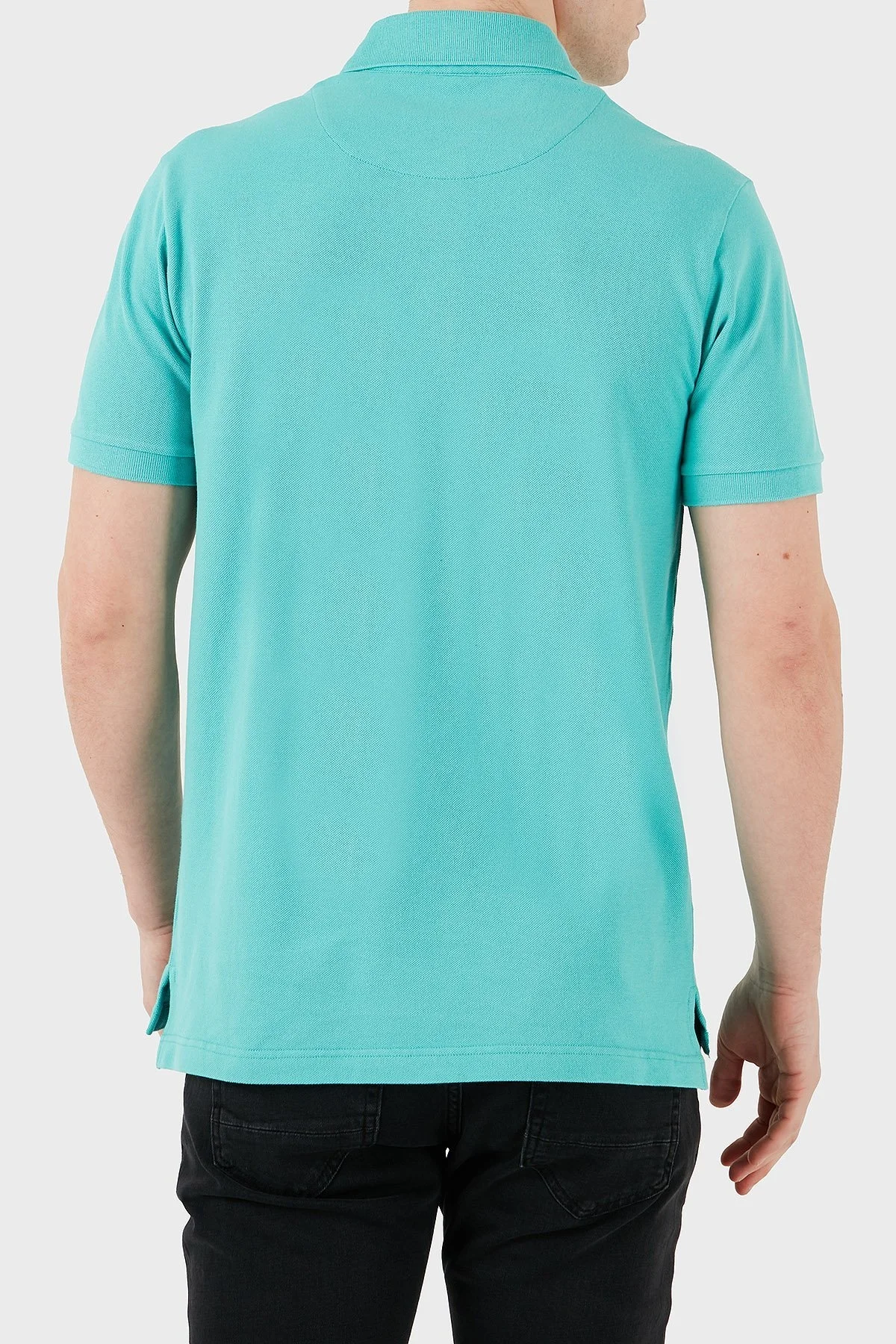 Etro % 100 Pamuk Regular Fit Düğmeli Erkek Polo Yaka T Shirt MRMD0005 AJ266 V0192 TURKUAZ - 9