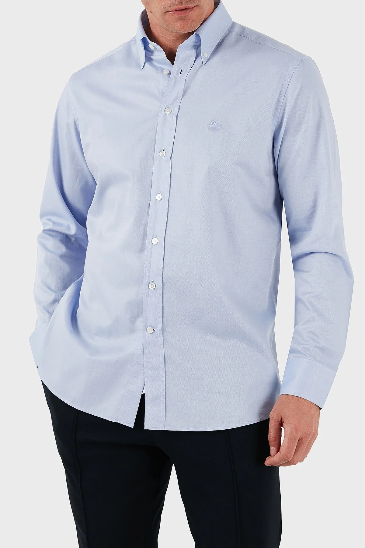 Etro % 100 Pamuk Regular Fit Düğmeli Yaka Erkek Gömlek MRIB0004 AV605 B0028 MAVİ - 10