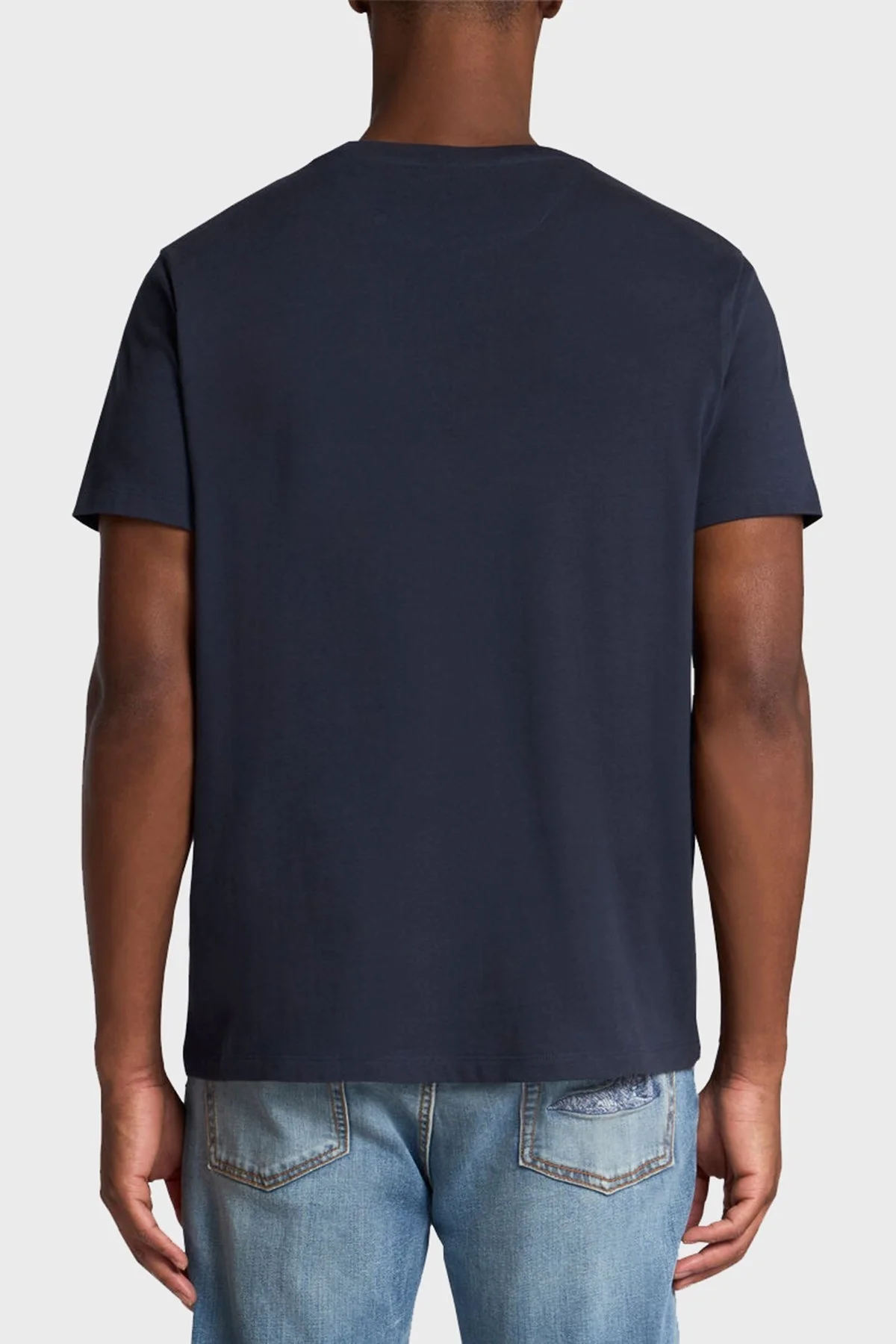 Etro % 100 Pamuk Regular Fit Logo Baskılı Erkek T Shirt MRMA0002 AK604 B3681 LACİVERT - 9