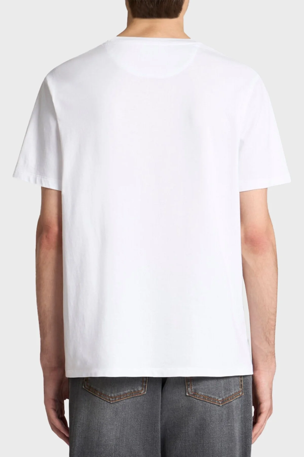 Etro % 100 Pamuk Regular Fit Logo Baskılı Erkek T Shirt MRMA0002 AK604 W0800 BEYAZ - 7