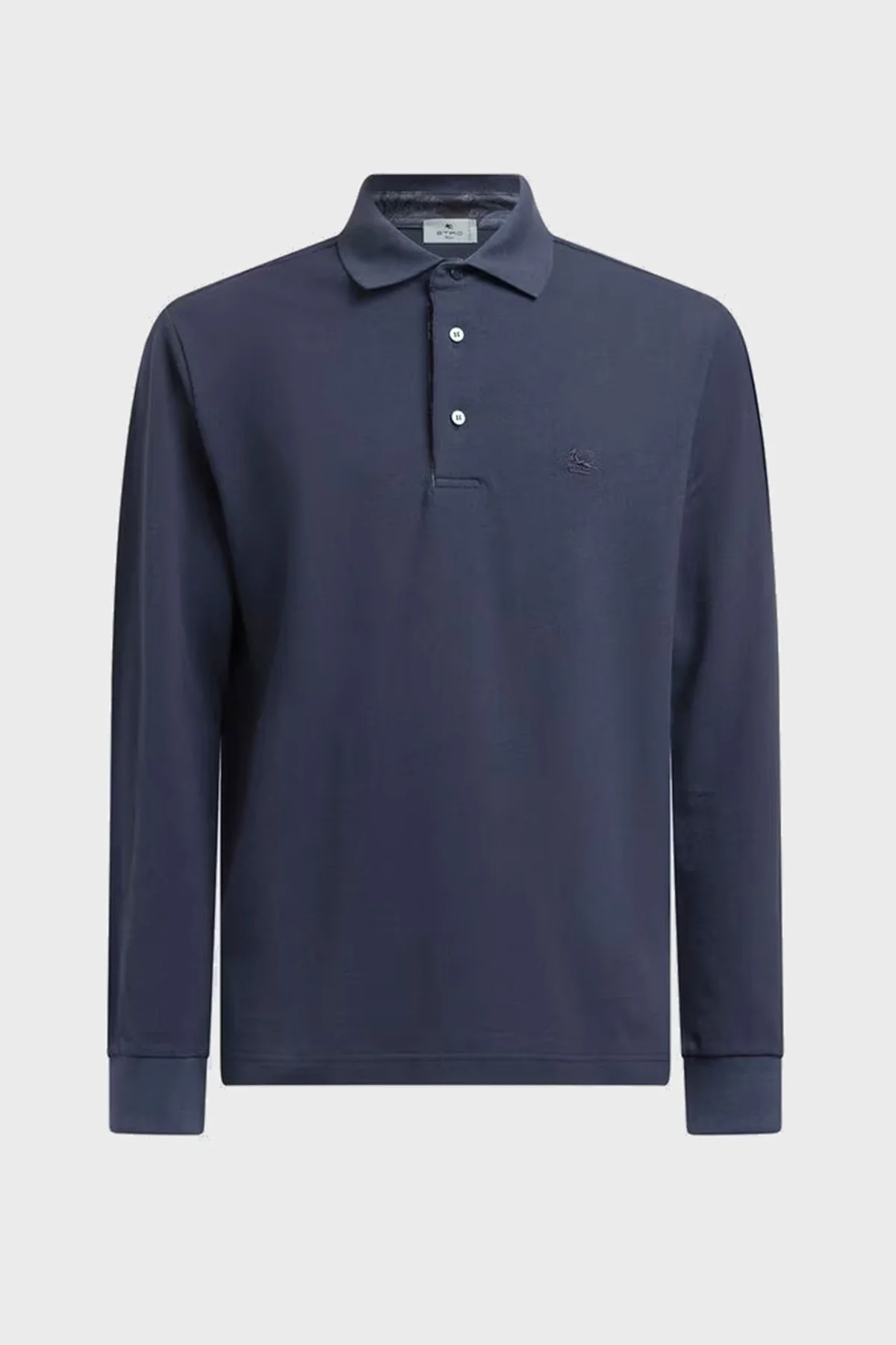 Etro Logolu % 100 Pamuk Regular Fit Düğmeli Polo Yaka Erkek Sweat MRMD0013 AJ264 B0387 LACİVERT - 4