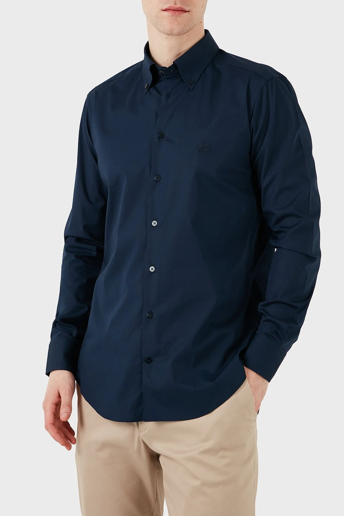 Etro Pamuklu Regular Fit Düğmeli Yaka Erkek Gömlek MRIB0006 AV607 B0339 LACİVERT - 9