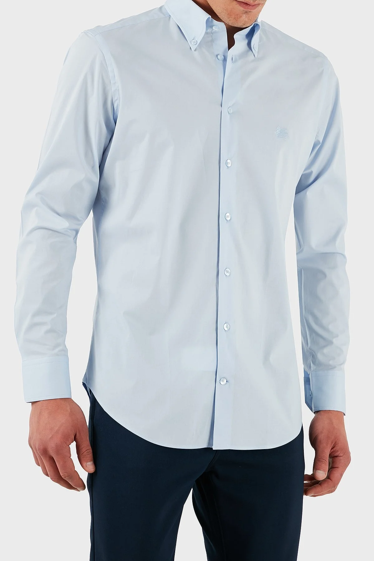 Etro Pamuklu Regular Fit Düğmeli Yaka Erkek Gömlek MRIB0006 AV607 B3033 MAVİ - 6