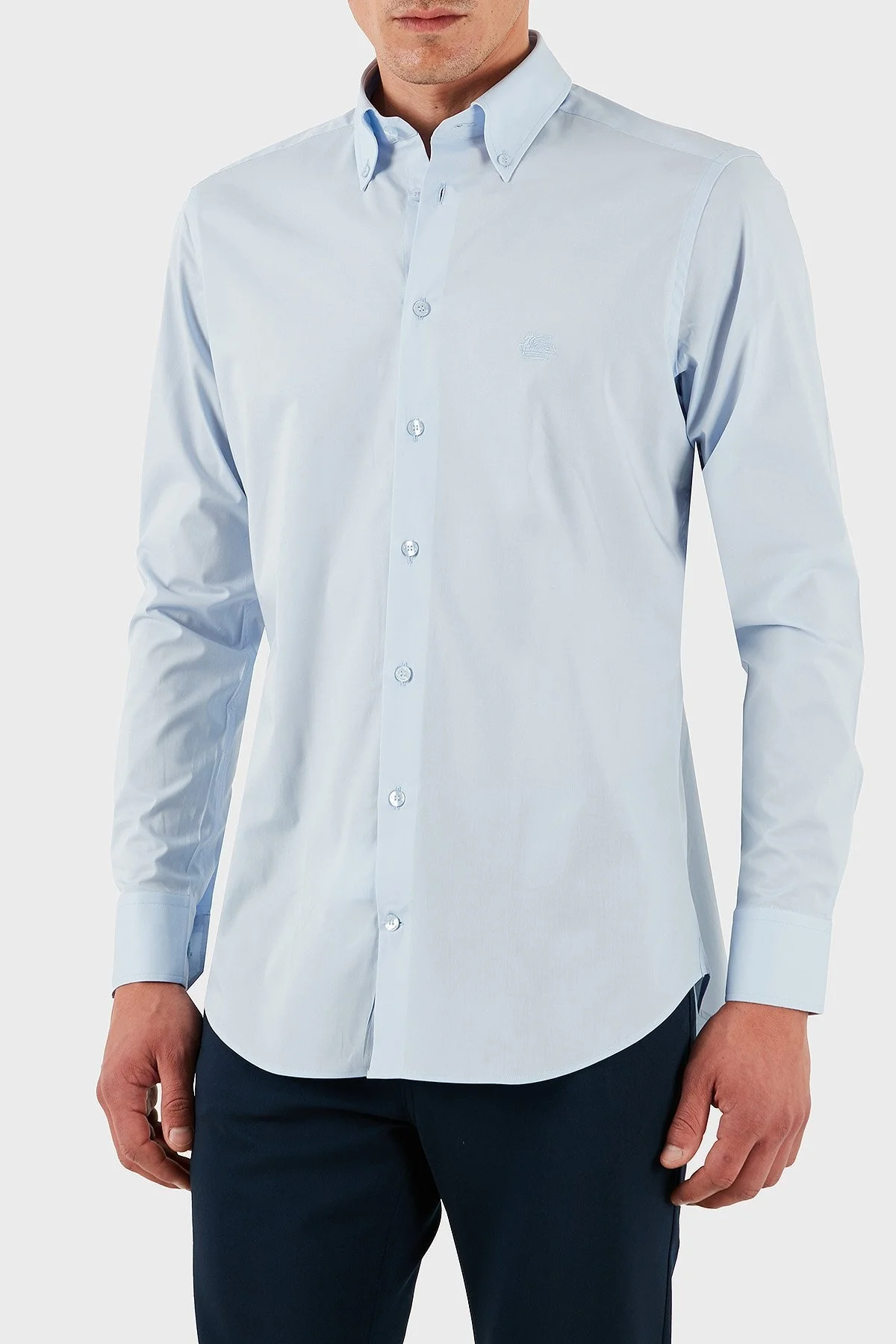 Etro Pamuklu Regular Fit Düğmeli Yaka Erkek Gömlek MRIB0006 AV607 B3033 MAVİ - 7