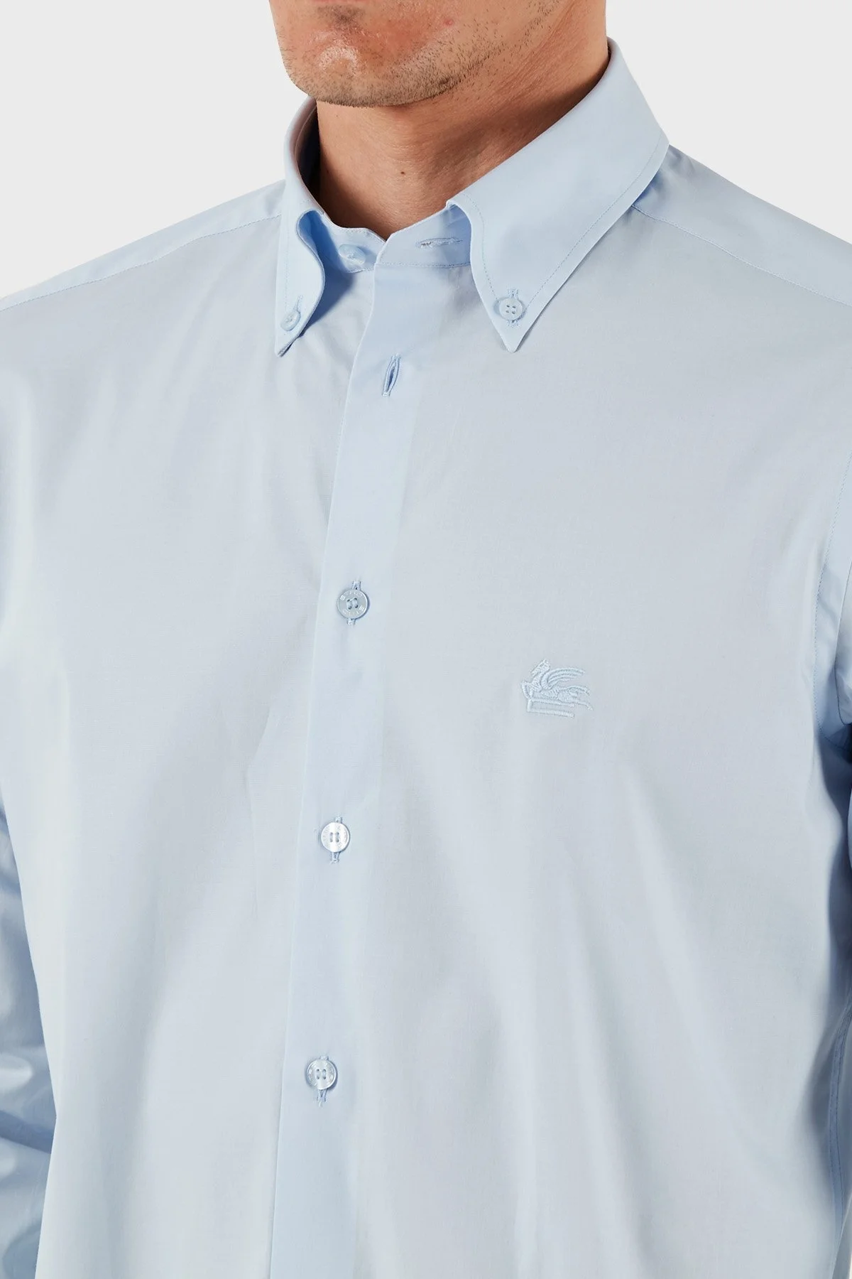 Etro Pamuklu Regular Fit Düğmeli Yaka Erkek Gömlek MRIB0006 AV607 B3033 MAVİ - 10