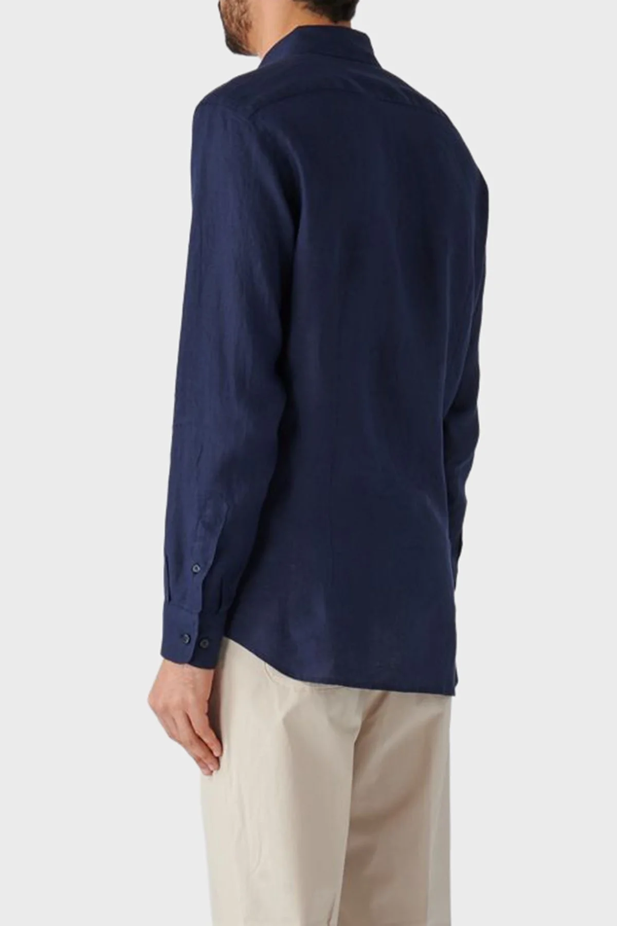 Etro Streç Pamuklu Regular Fit Düğmeli Yaka Erkek Gömlek MRIB0002 AV607 B0339 LACİVERT - 3