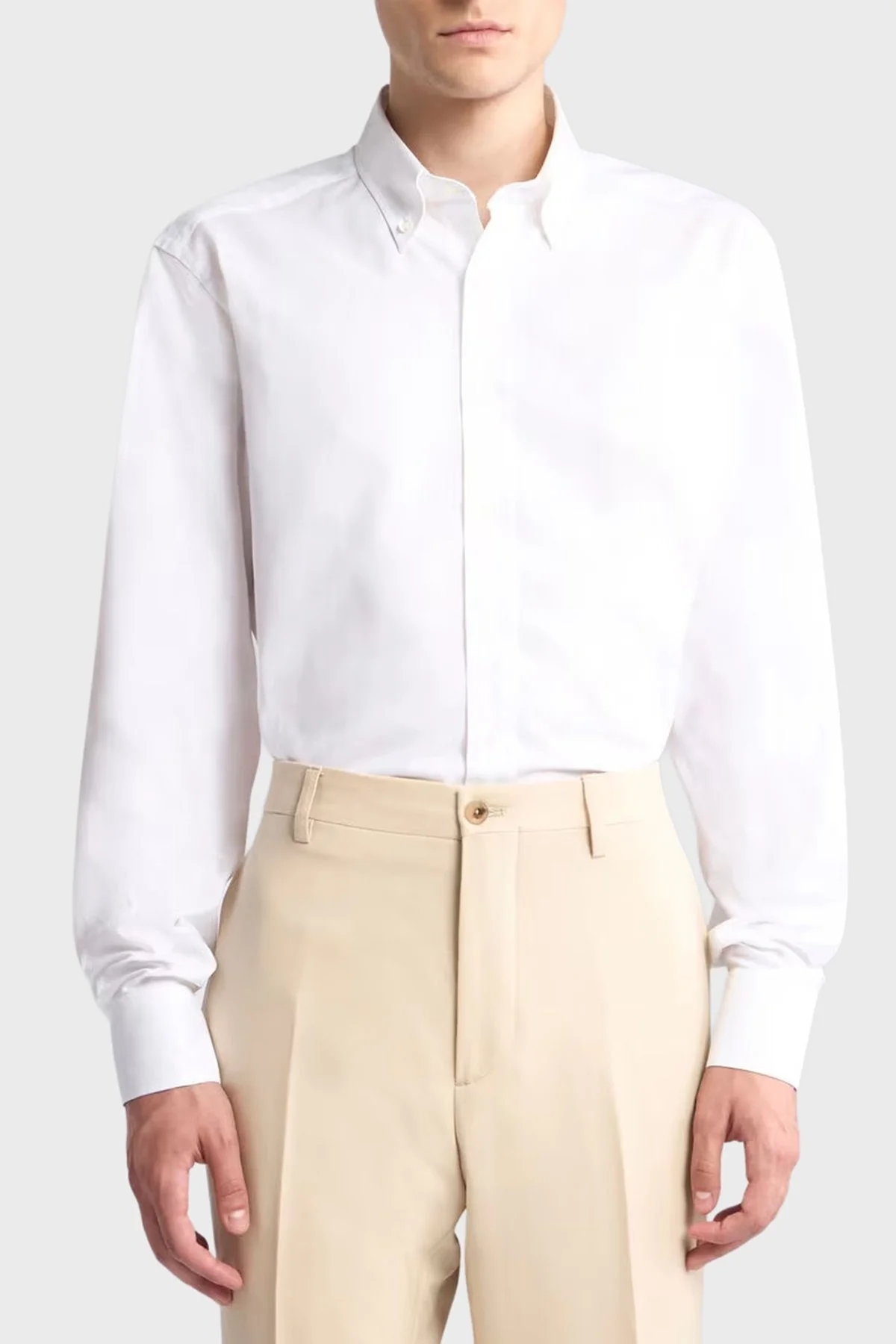 Etro Streç Pamuklu Regular Fit Düğmeli Yaka Erkek Gömlek MRIB0004 AV607 W0800 BEYAZ - 1