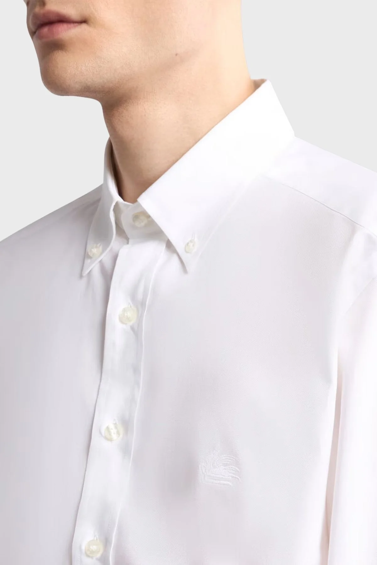 Etro Streç Pamuklu Regular Fit Düğmeli Yaka Erkek Gömlek MRIB0004 AV607 W0800 BEYAZ - 3
