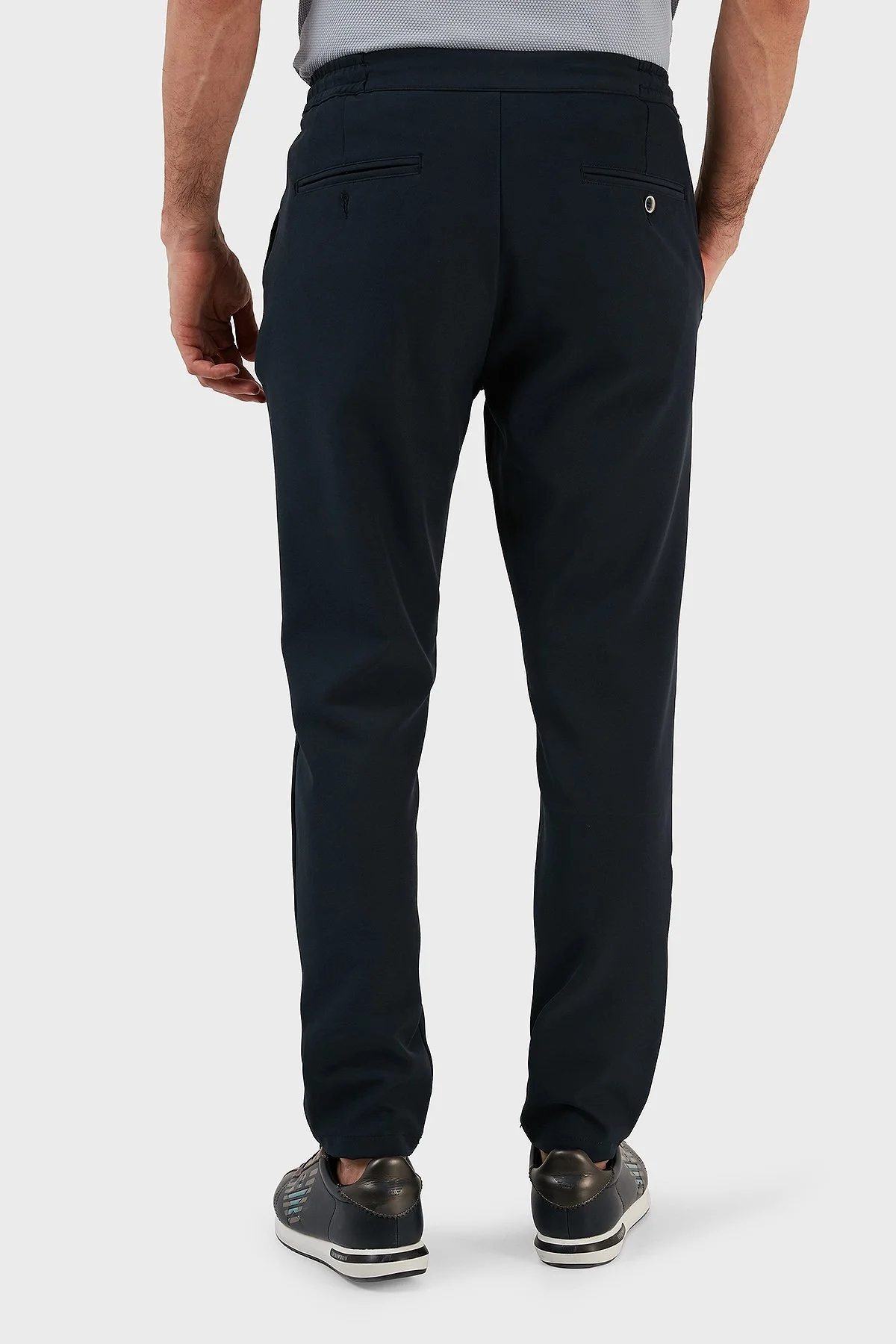 Exxe Belden Bağlamalı Cepli Normal Bel Düz Paça Regular Fit Erkek Pantolon 630GBT19 LACİVERT - 5