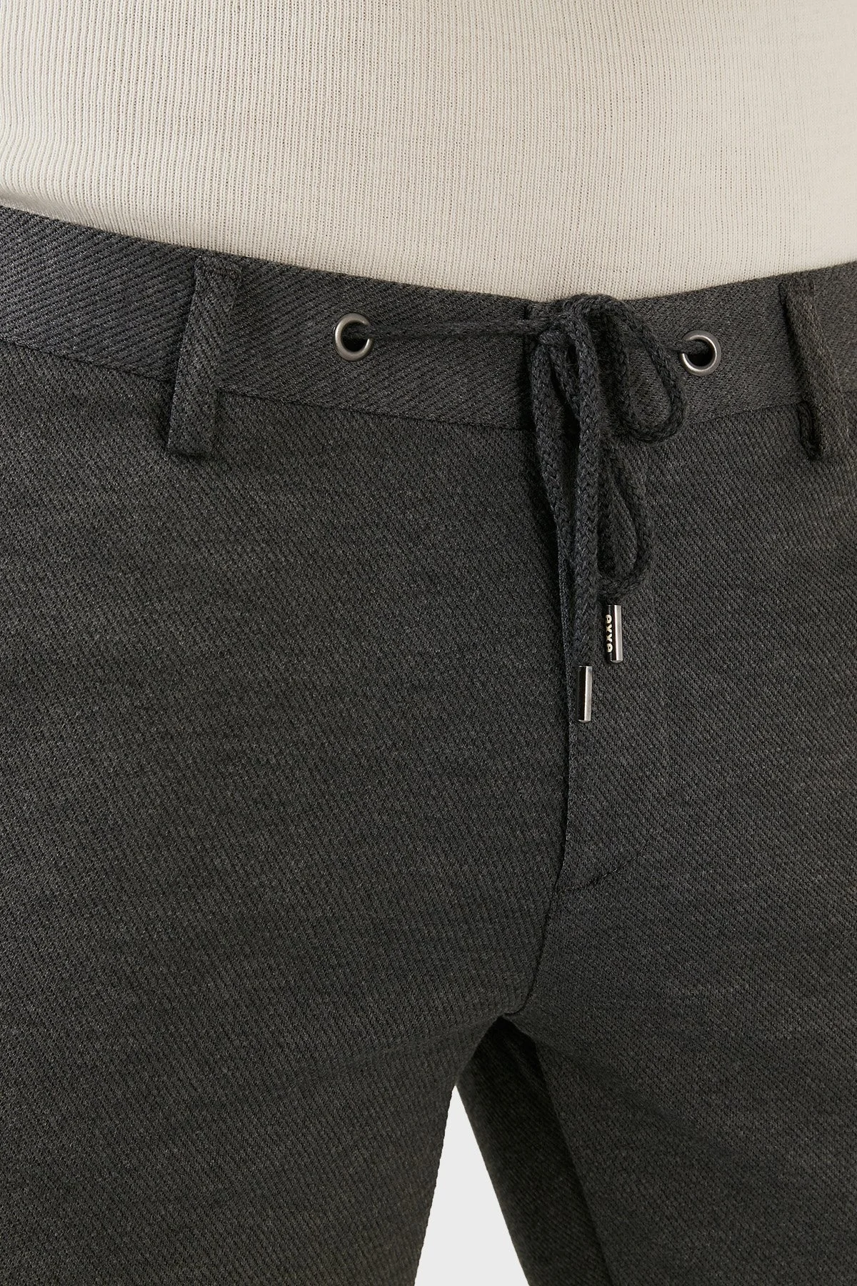 Exxe Belden Bağlamalı Normal Bel Slim Fit Erkek Pantolon 630GBK01 ANTRASİT - 5