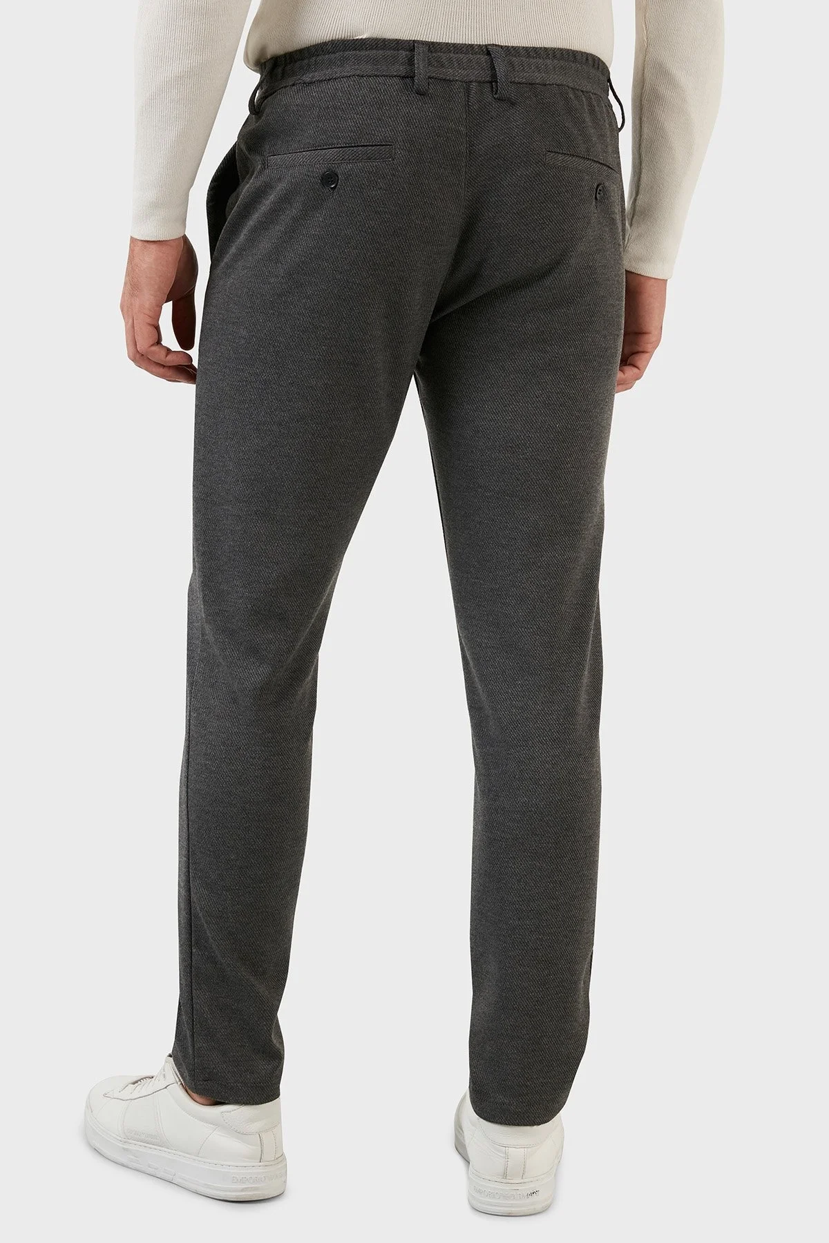 Exxe Belden Bağlamalı Normal Bel Slim Fit Erkek Pantolon 630GBK01 ANTRASİT - 6