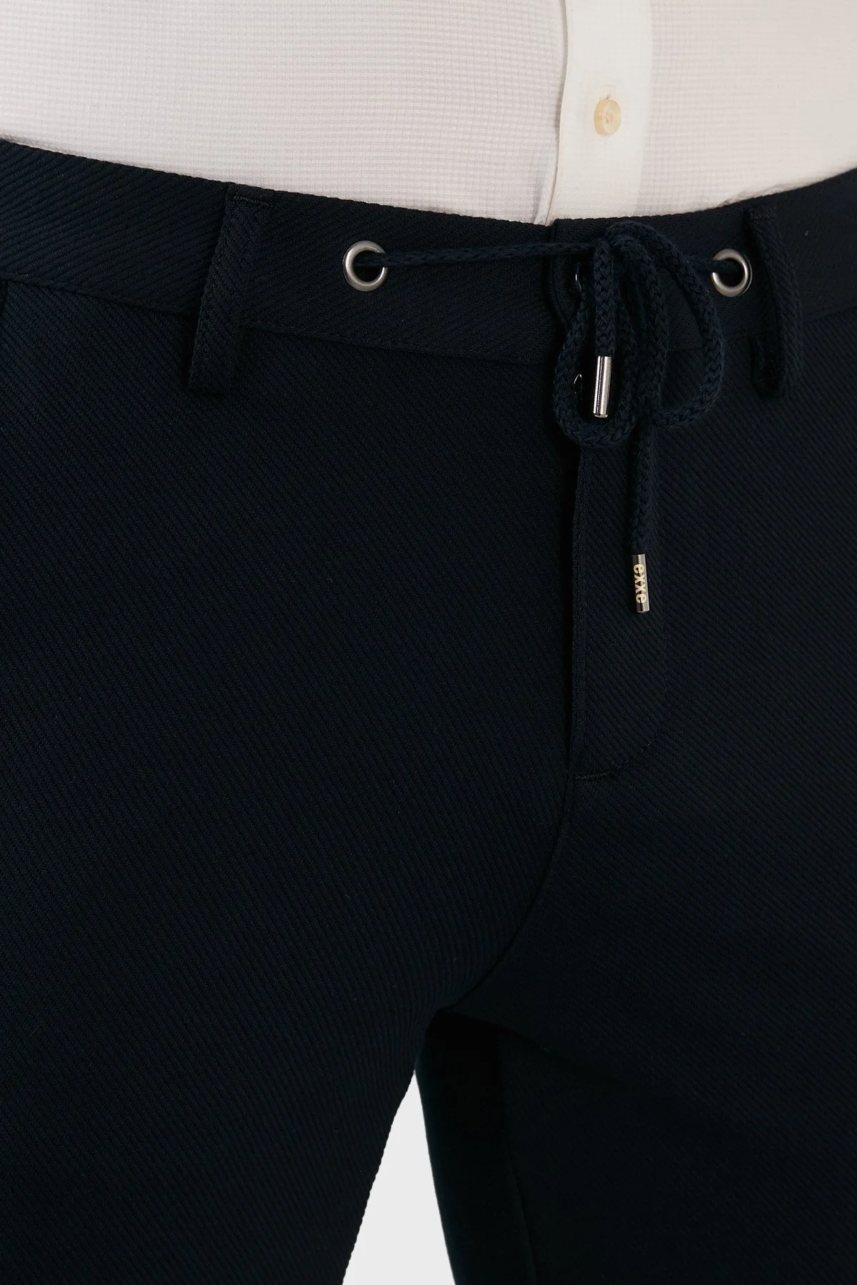 Exxe Belden Bağlamalı Normal Bel Slim Fit Erkek Pantolon 630GBK01 LACİVERT - 6