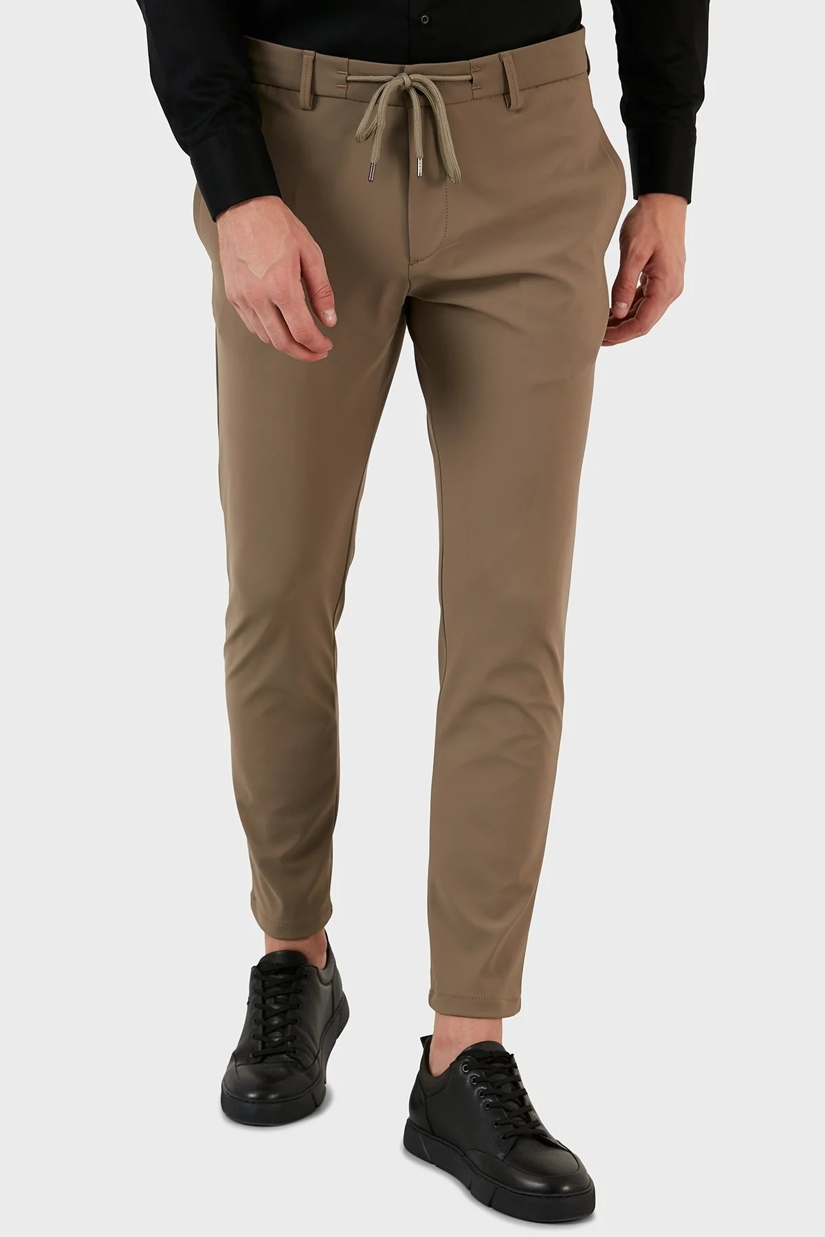 Exxe Belden Bağlamalı Regular Fit Chino Erkek Pantolon 630GBK10 BEJ - 2