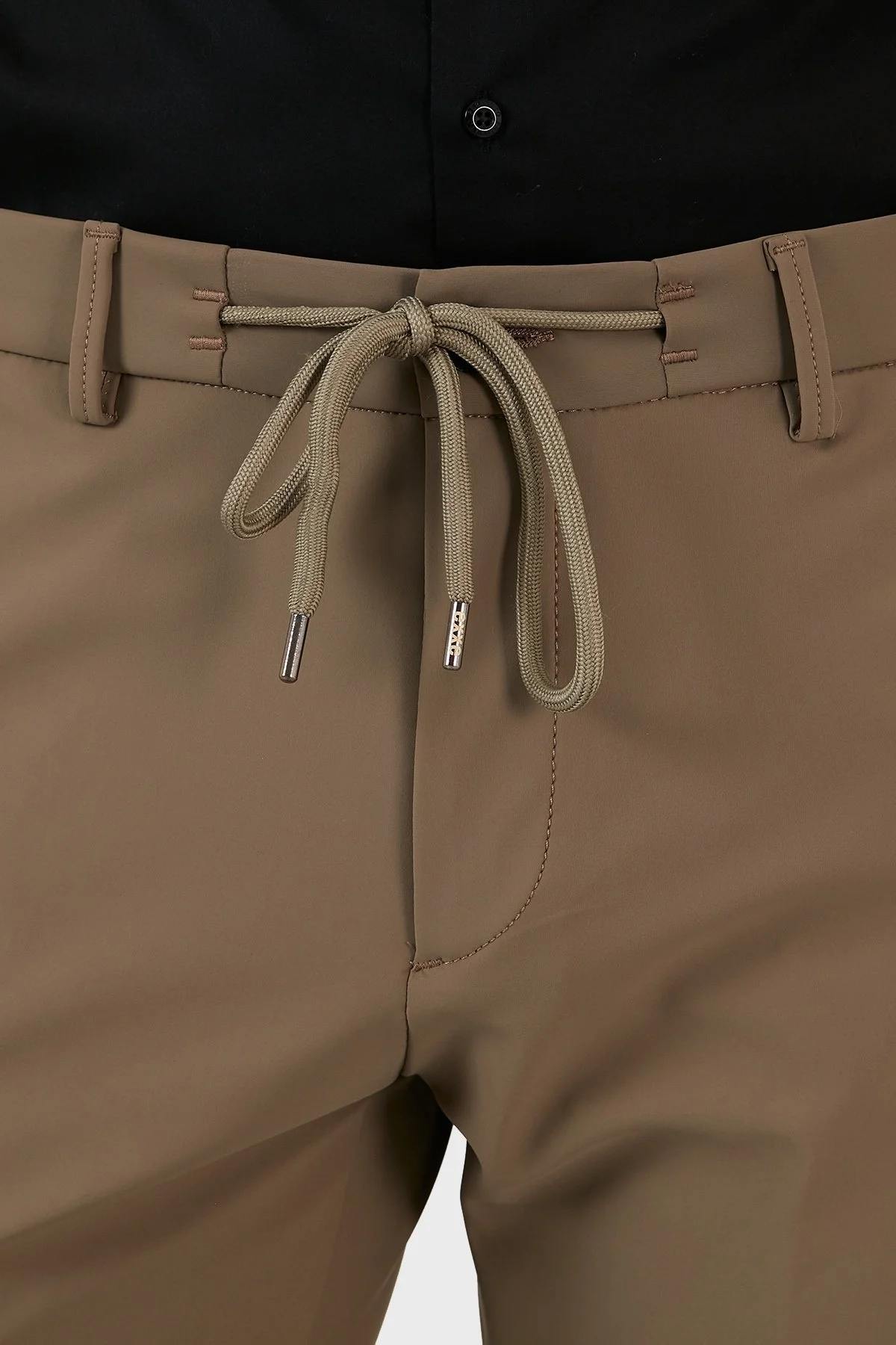 Exxe Belden Bağlamalı Regular Fit Chino Erkek Pantolon 630GBK10 BEJ - 5