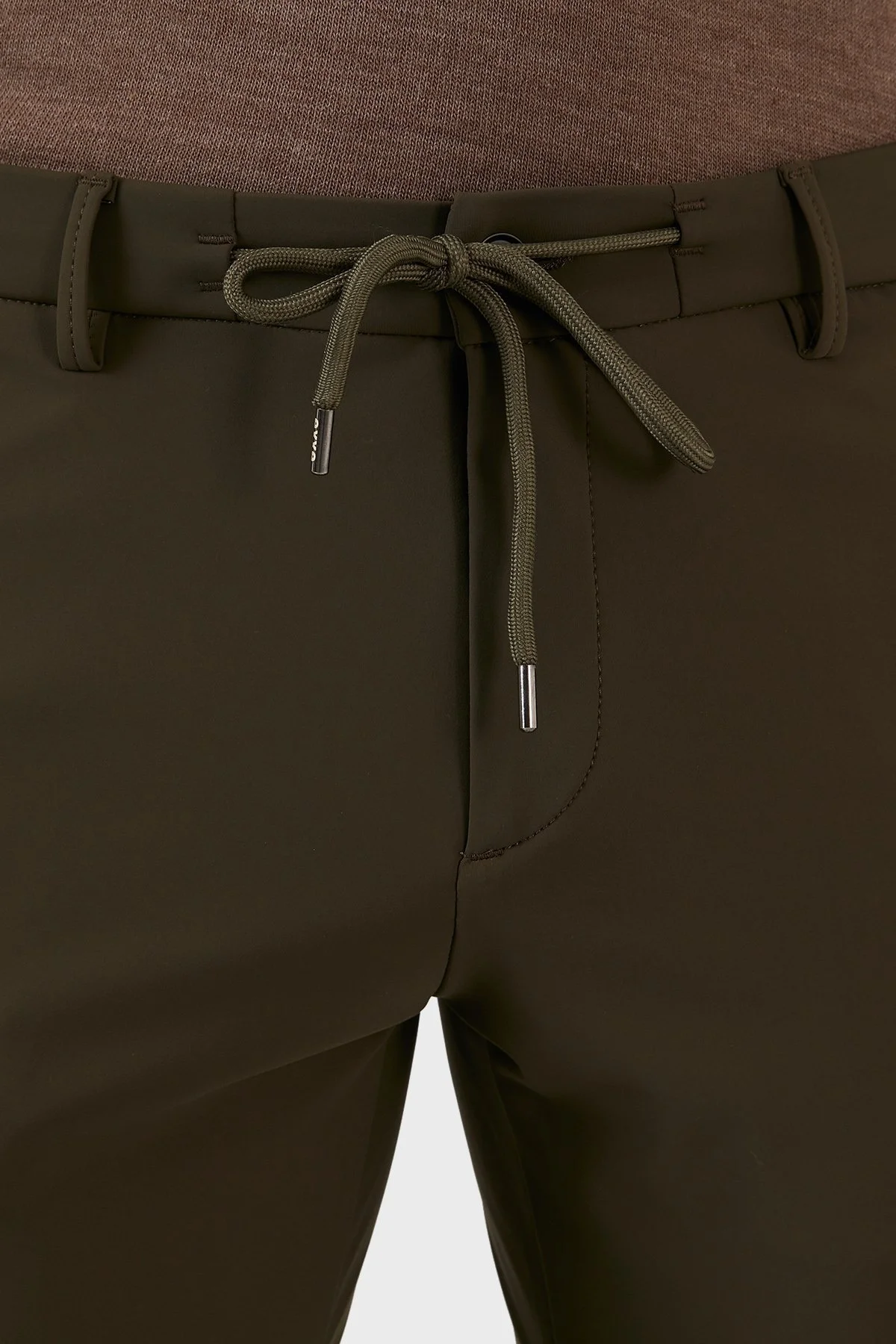 Exxe Belden Bağlamalı Regular Fit Chino Erkek Pantolon 630GBK10 HAKİ - 5
