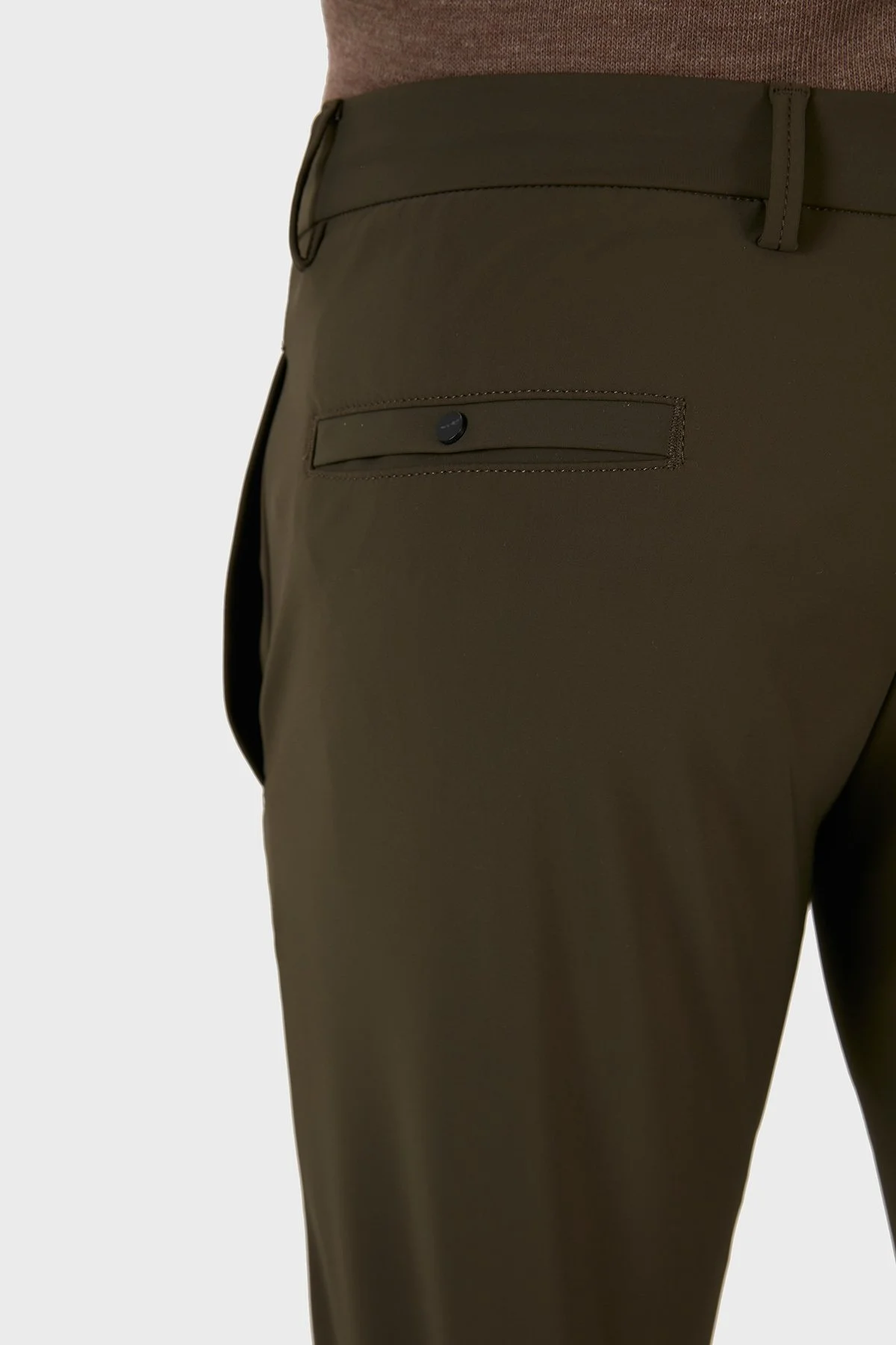 Exxe Belden Bağlamalı Regular Fit Chino Erkek Pantolon 630GBK10 HAKİ - 7