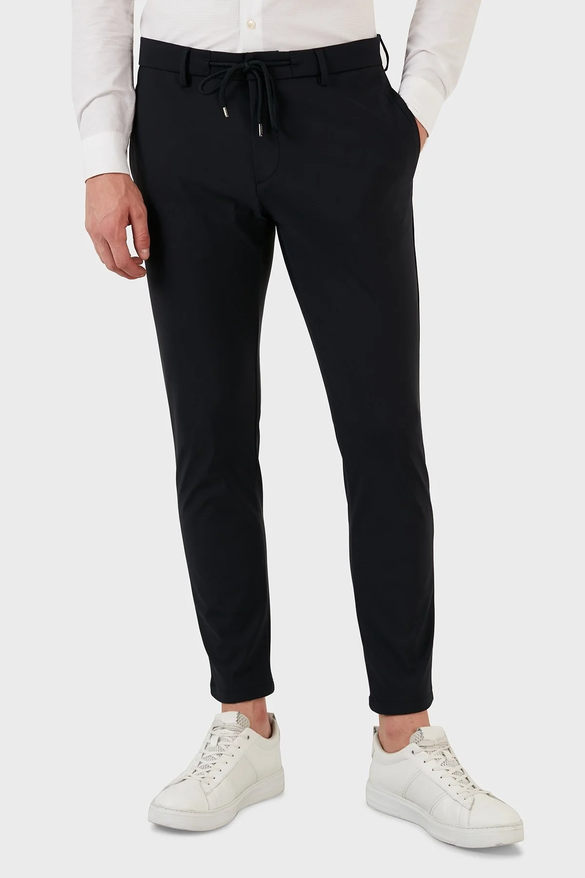 Exxe Belden Bağlamalı Regular Fit Chino Erkek Pantolon 630GBK10 LACİVERT - 2