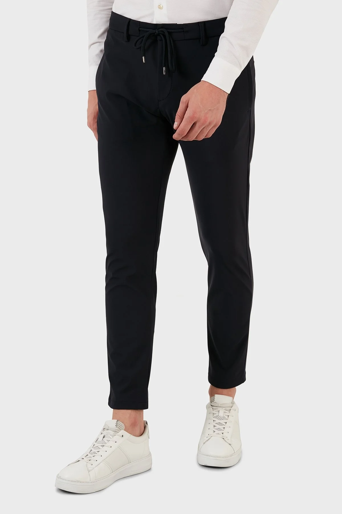 Exxe Belden Bağlamalı Regular Fit Chino Erkek Pantolon 630GBK10 LACİVERT - 3