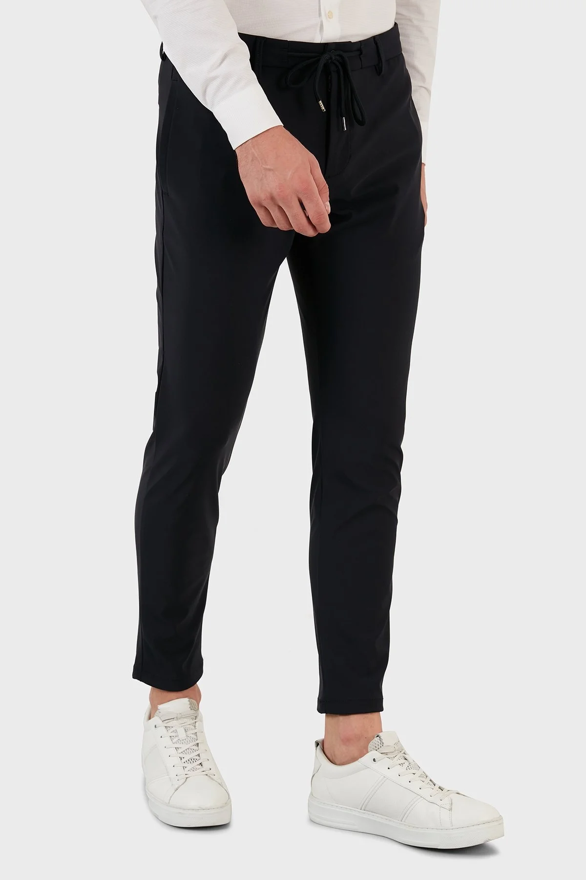 Exxe Belden Bağlamalı Regular Fit Chino Erkek Pantolon 630GBK10 LACİVERT - 4