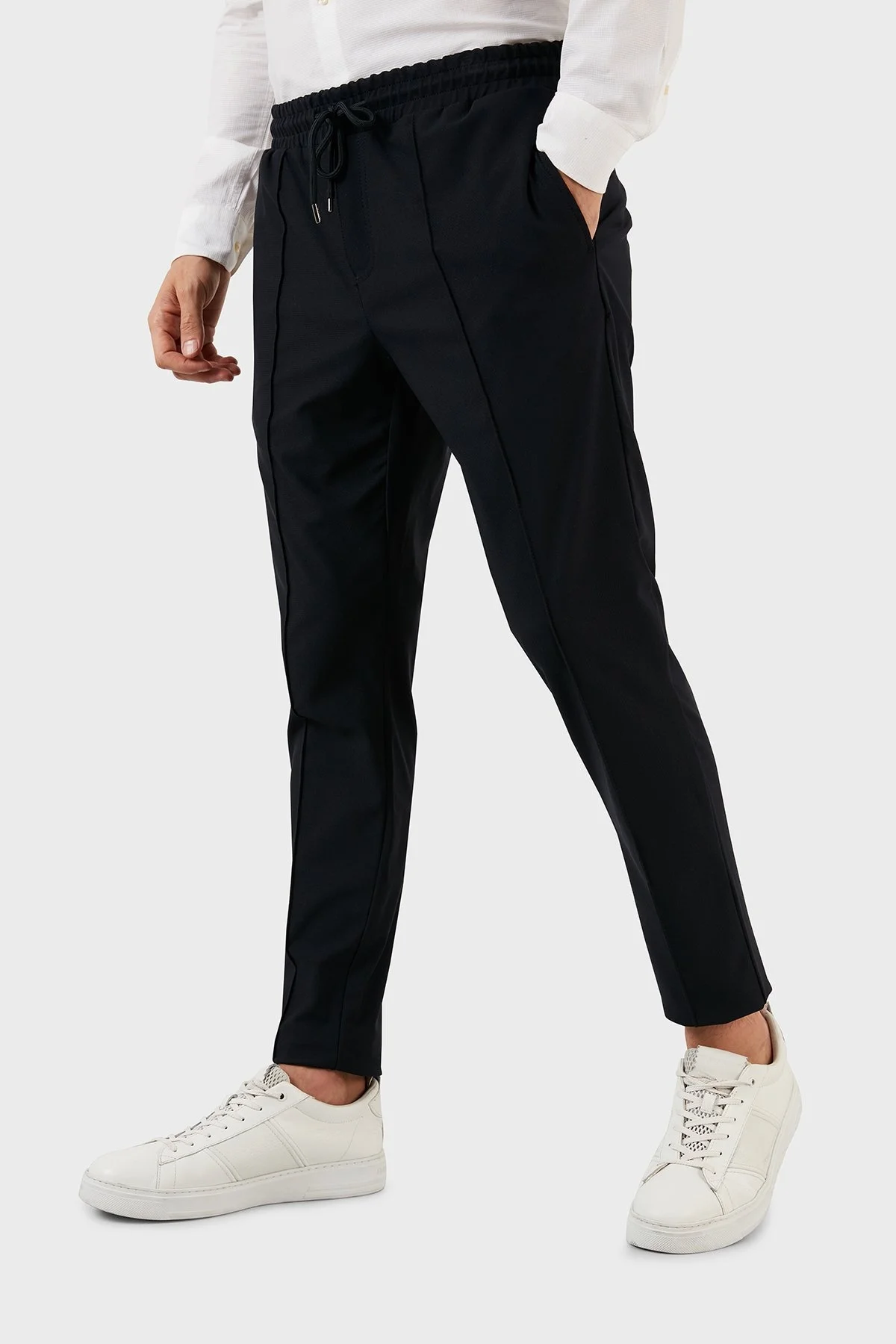 Exxe Belden Bağlamalı Regular Fit Chino Erkek Pantolon 630GBT102 LACİVERT - 2