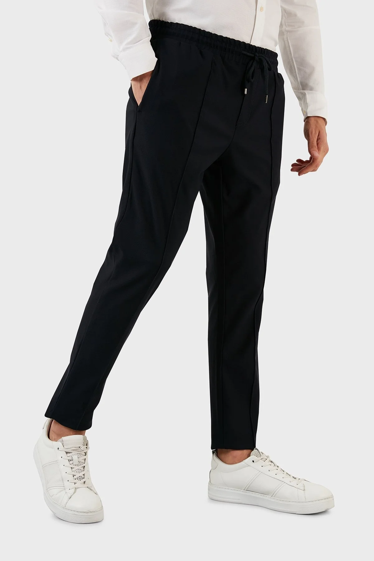 Exxe Belden Bağlamalı Regular Fit Chino Erkek Pantolon 630GBT102 LACİVERT - 3